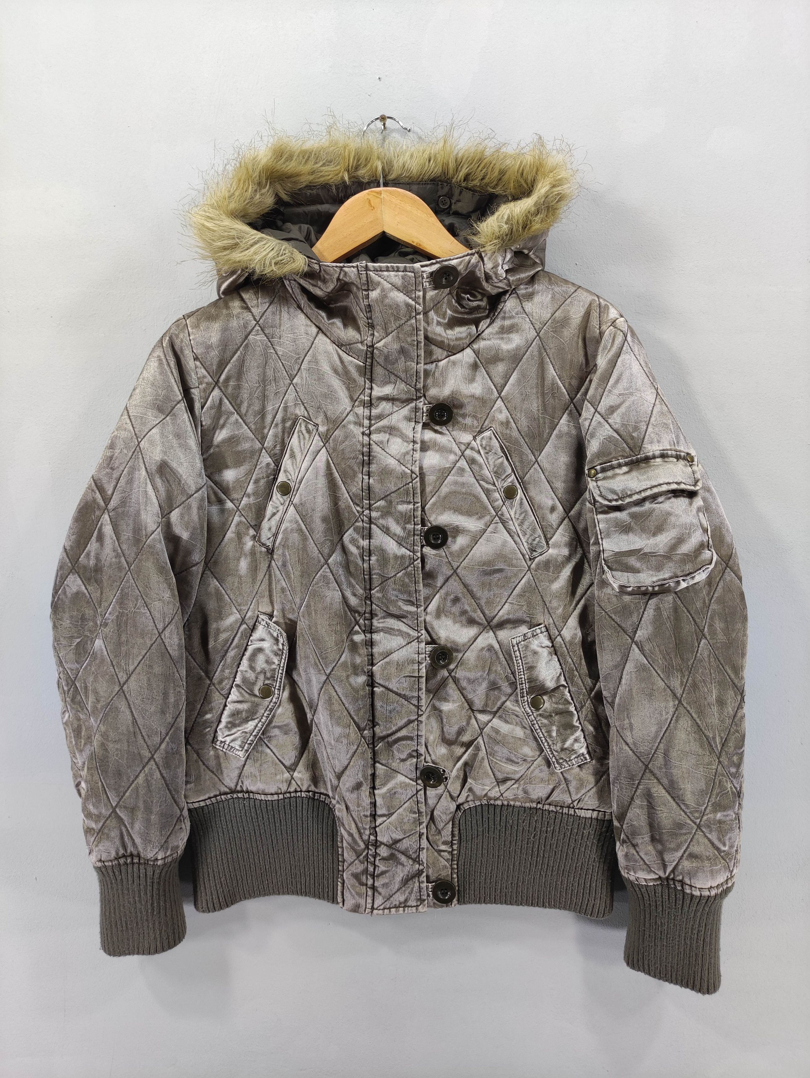 If Six Was Nine Vintage Plymtone Quilted Bomber Style Jacket Hoodie Zipper Size M / US 6-8 / IT 42-44 - 1 Thumbnail