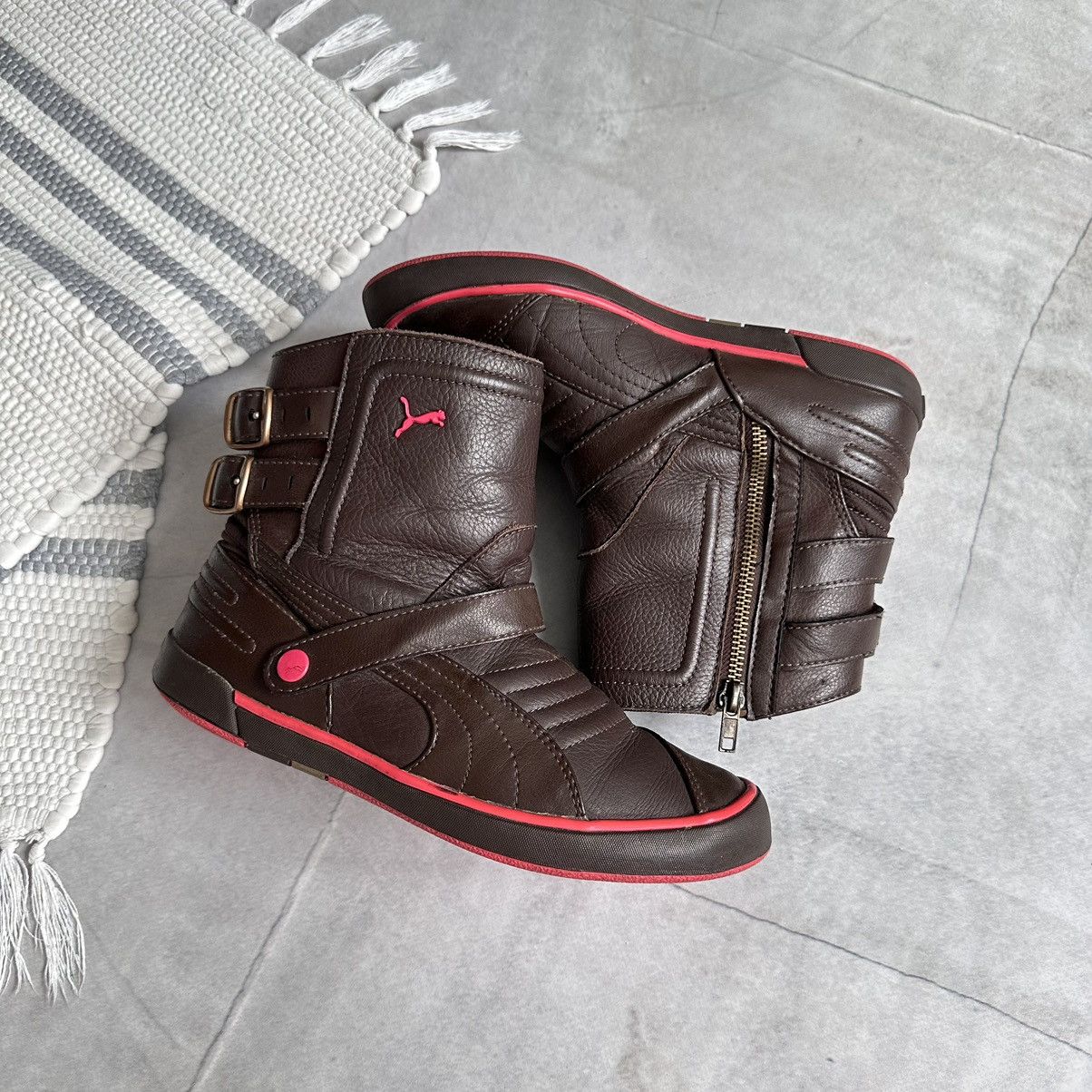 Jil Sander × Puma 00s Puma Boxing Biker Racing Moto Boots Shoes McQueen Vibe Size US 7.5 / IT 37.5 - 6 Thumbnail