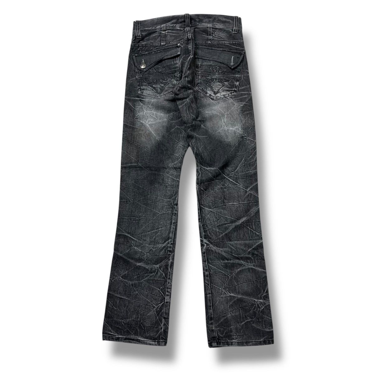Hysteric Glamour Flared🔥Avail Avantgarde Scratches Artistik 3D Effect Denim Size US 30 / EU 46 - 6 Thumbnail