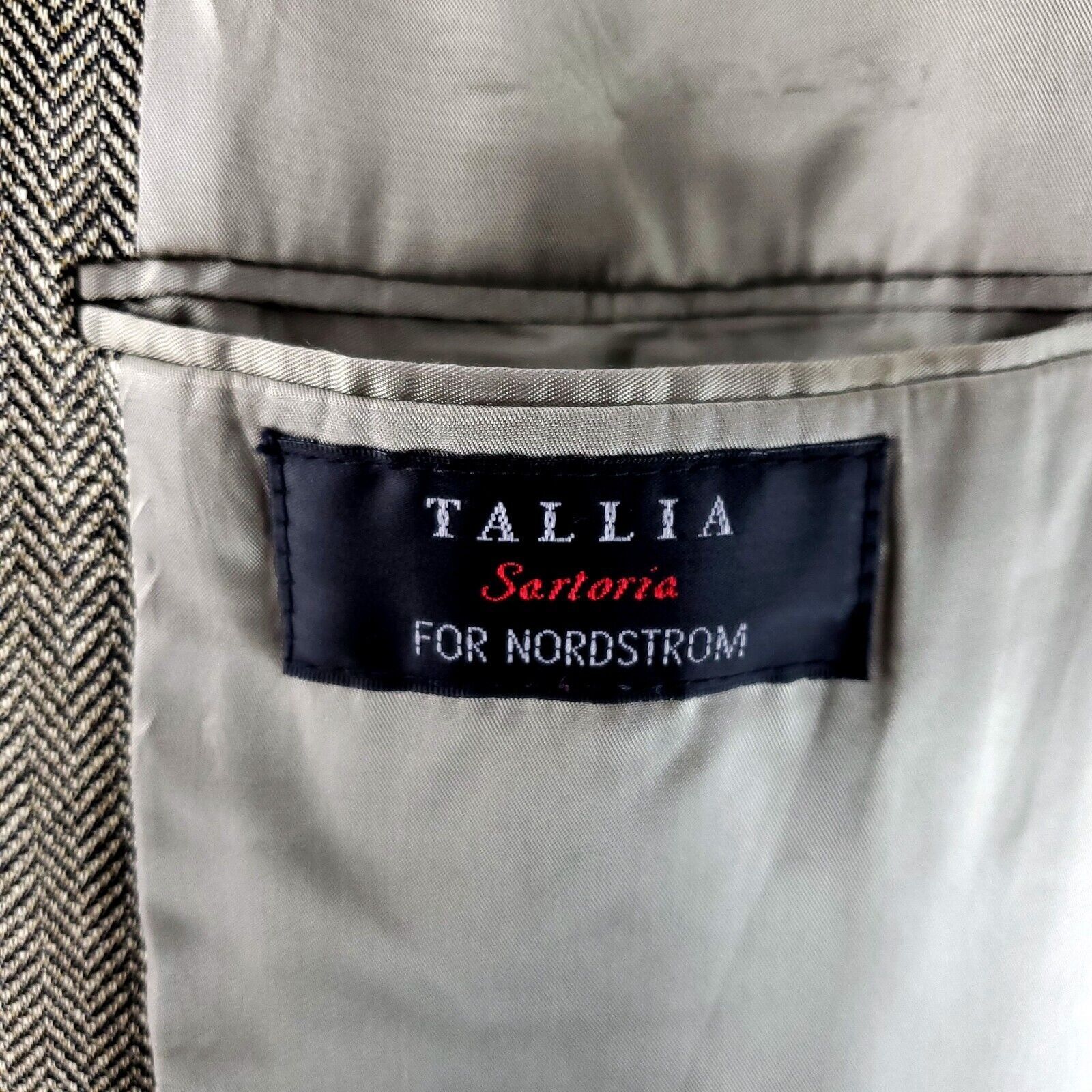 Tallia Tallia Nordstrom Super 100s Worsted Wool Silk 2 Button Sport Size 46L - 7 Thumbnail