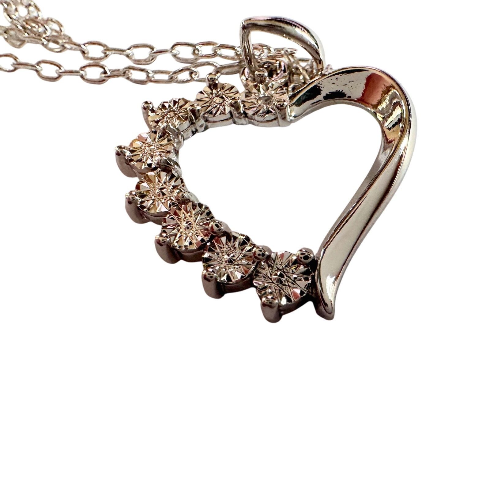 Other Beautiful Heart Necklace - Illusion Set Diamond Accent Size ONE SIZE - 8 Thumbnail