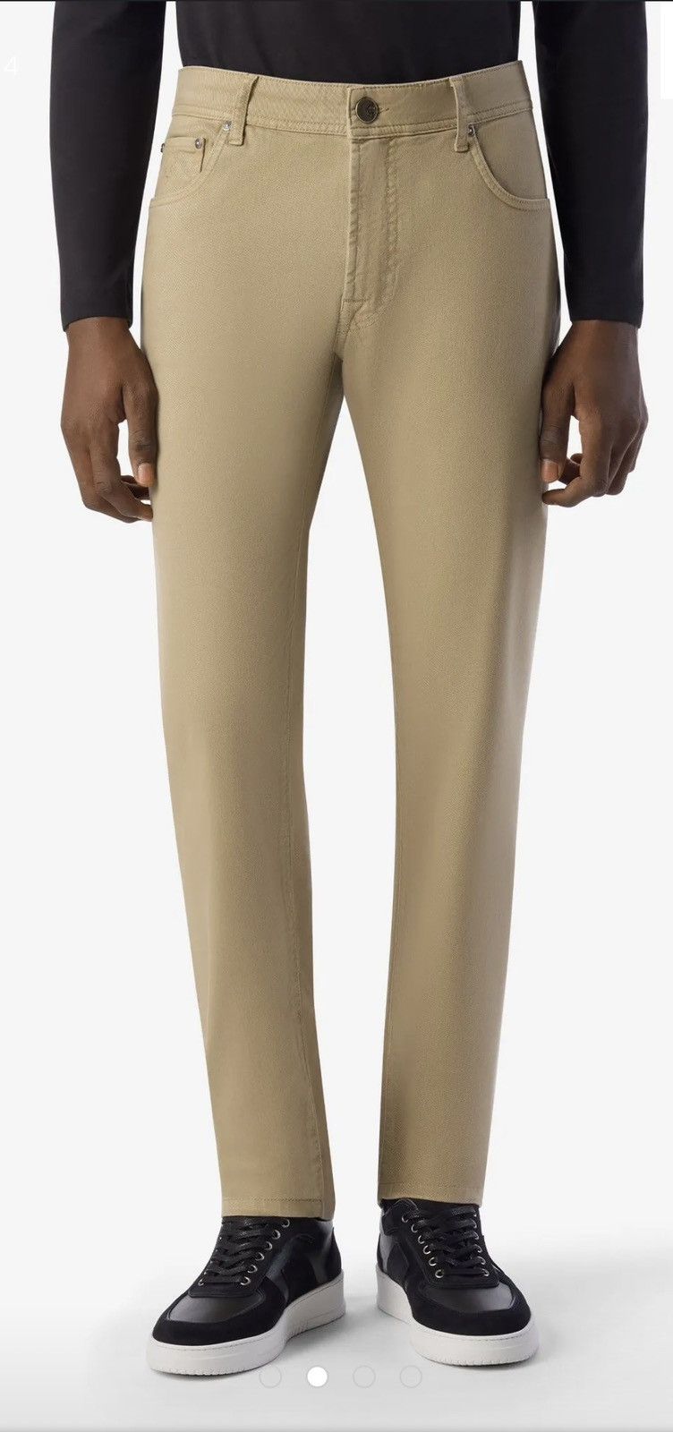 Corneliani CORNELIANI Dyed Beige 40 Regular stretch-denim blend jeans Size US 40 / EU 56 - 1 Thumbnail