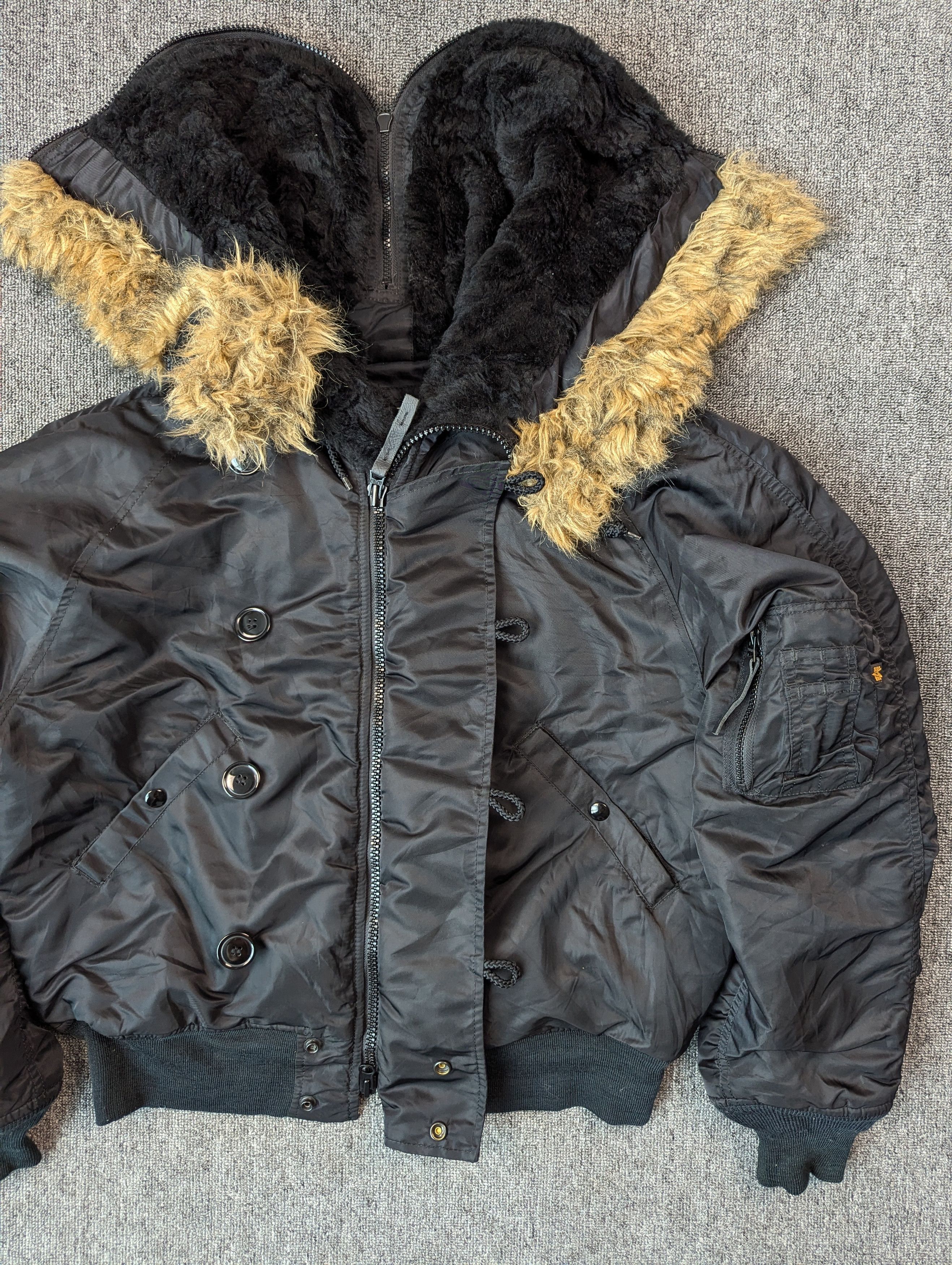 Vintage N-2B Alpha Industries Hooded Bomber Flight Jacket