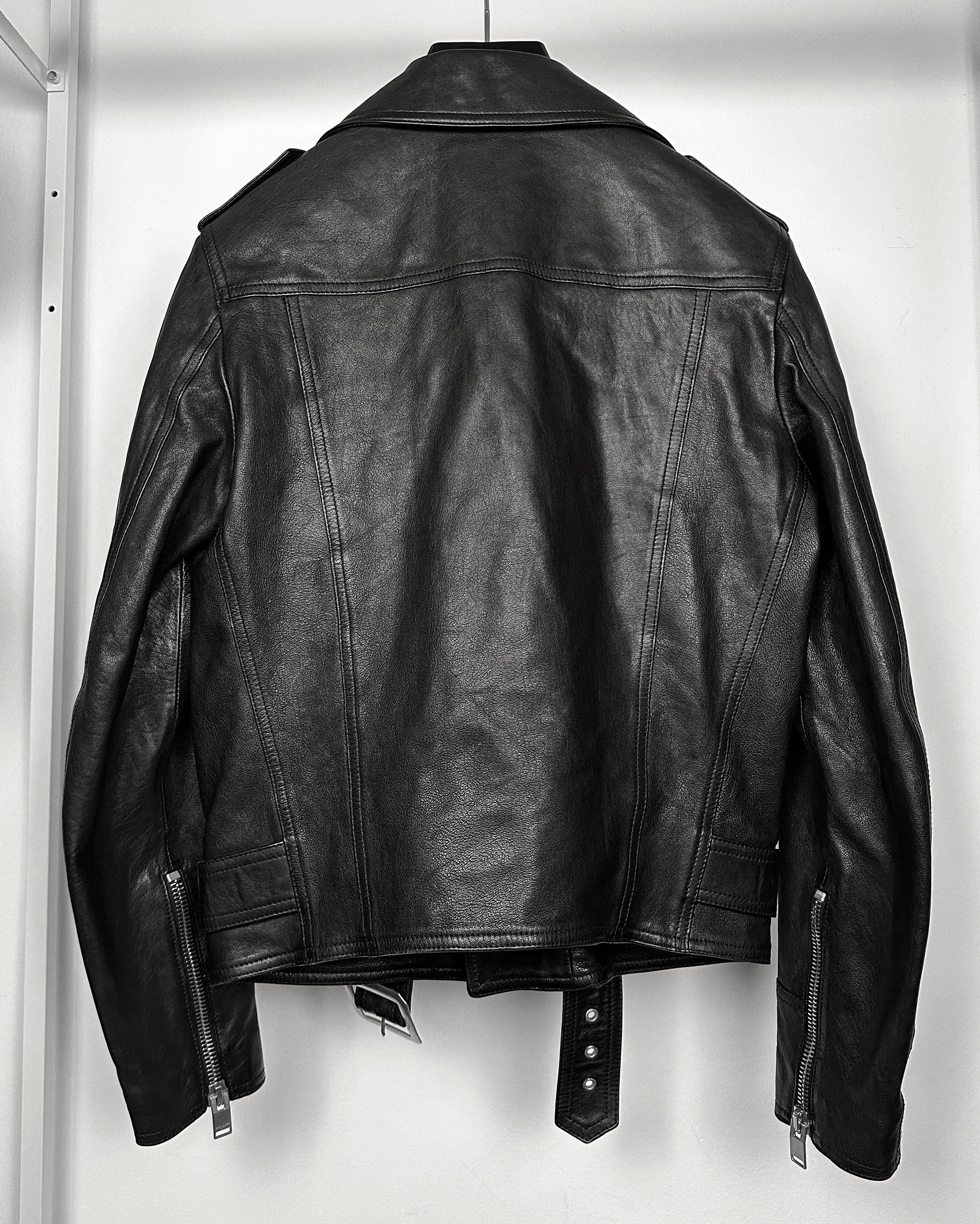 Saint Laurent Paris Saint Laurent Tiger Fur Details Leather Biker Jacket Size US S / EU 44-46 / 1 - 10 Thumbnail