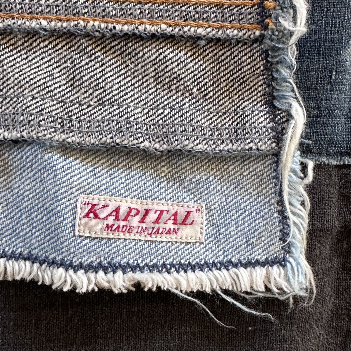 Kapital 2017 Peace Patchwork Stripe American Flag Denim Jean Apron Size ONE SIZE - 9 Thumbnail