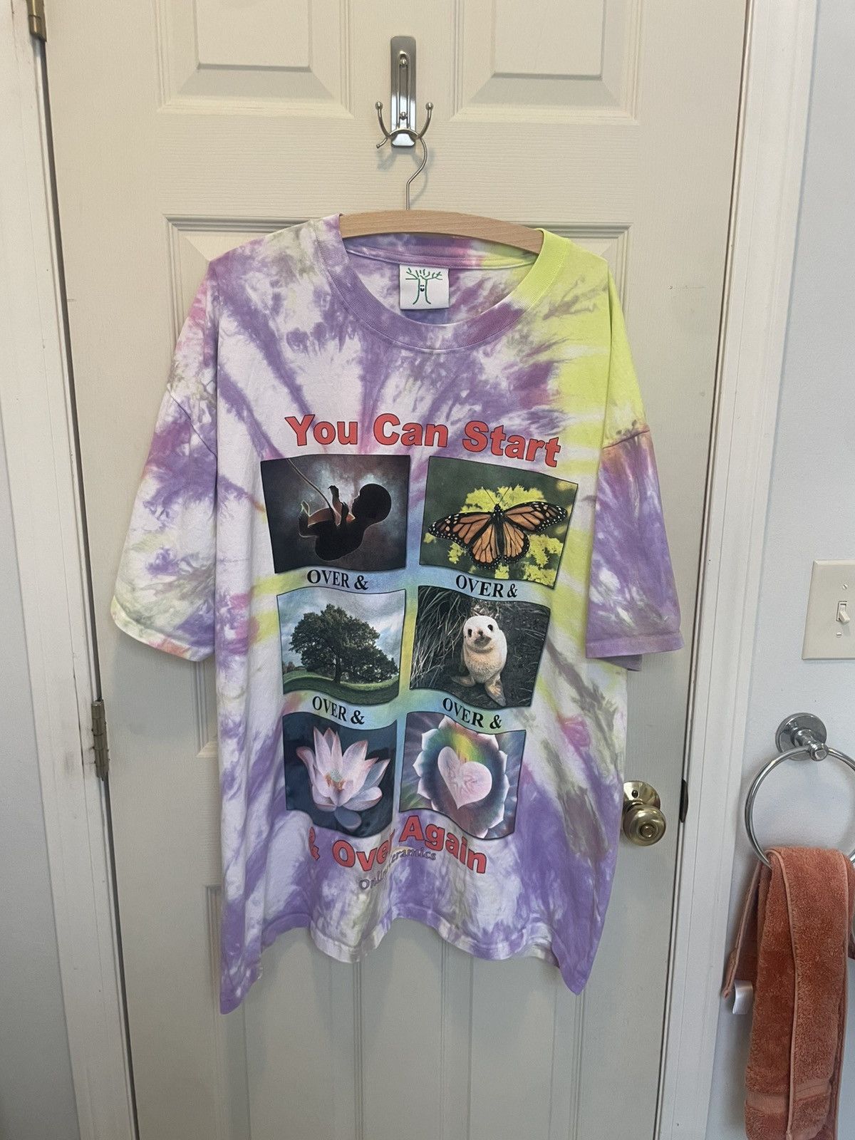 online ceramics start over butterfly tie dye tee