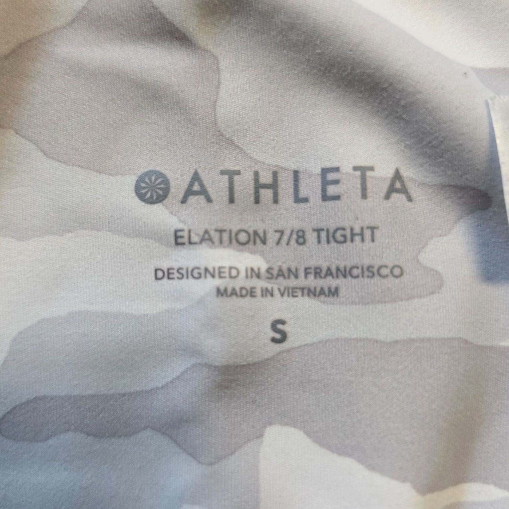 Athleta Athleta Pants Womens Small Gray Camo Elation 7/8 Cropped Stretch Athletic Size 28" / US 6 / IT 42 - 3 Thumbnail