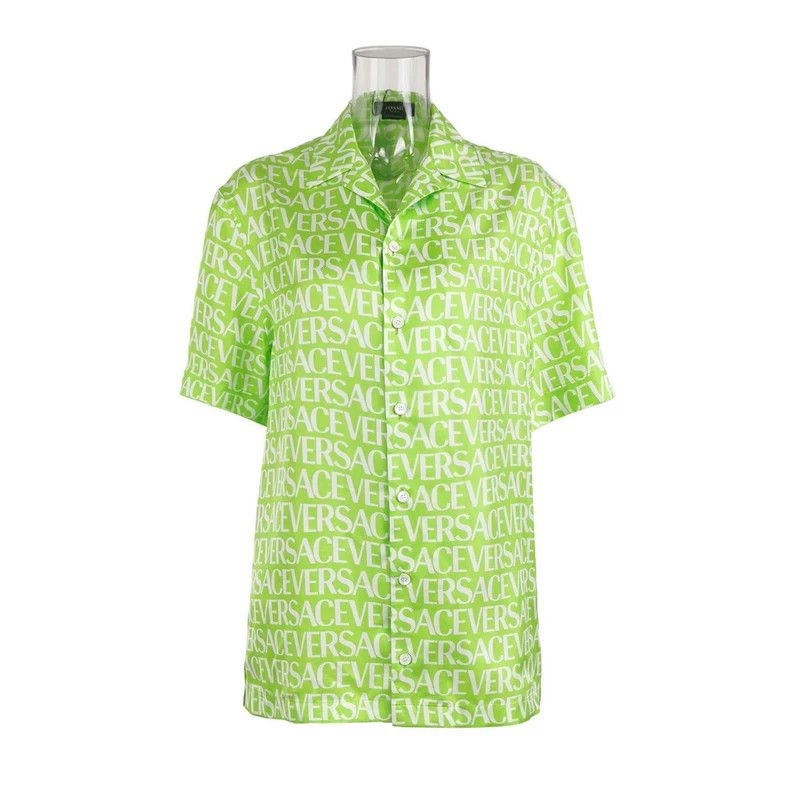 Versace Versace Letter-printed lapel shirt Size US S / EU 44-46 / 1 - 1 Thumbnail