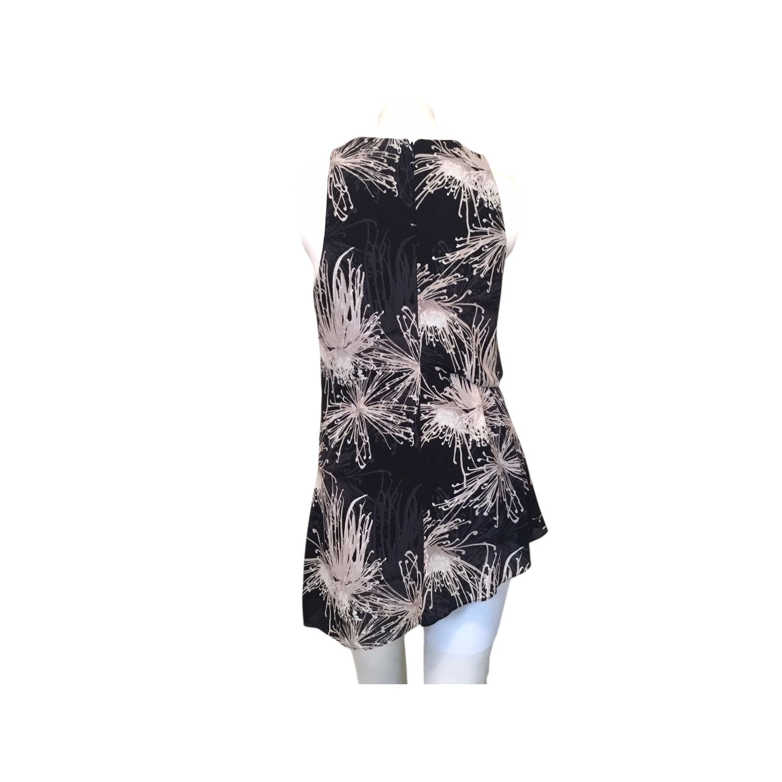 Halston Halston Asymmetrical Hemline Dress Black Tan Size 6 Size M / US 6-8 / IT 42-44 - 3 Thumbnail