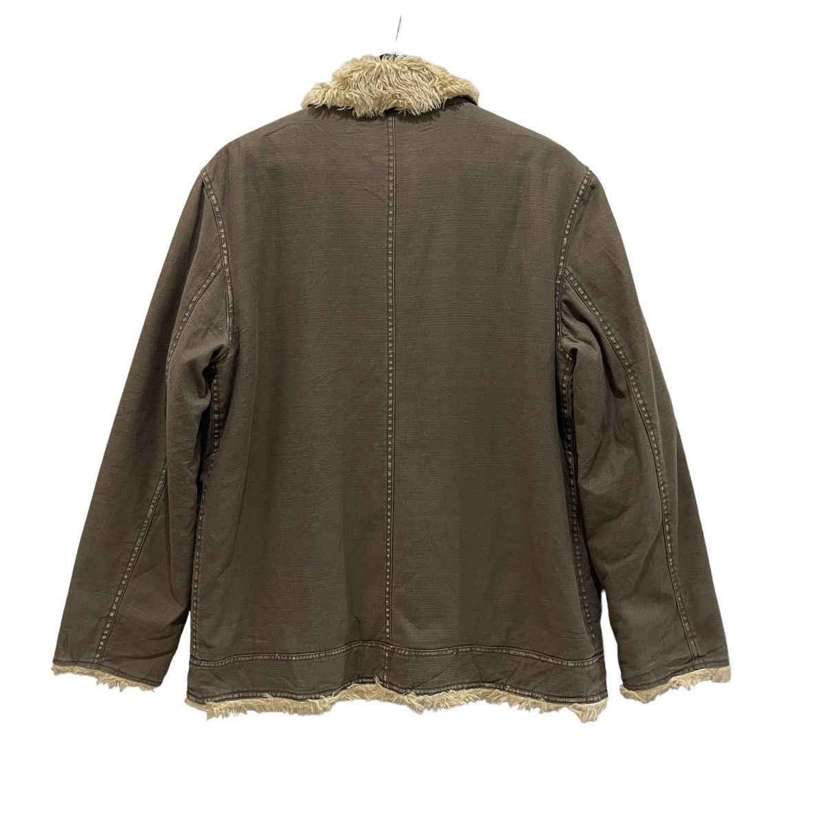 Vintage Vtg 90s Bobson International Shearling Zipper Chore Jacket Size US L / EU 52-54 / 3 - 10 Thumbnail