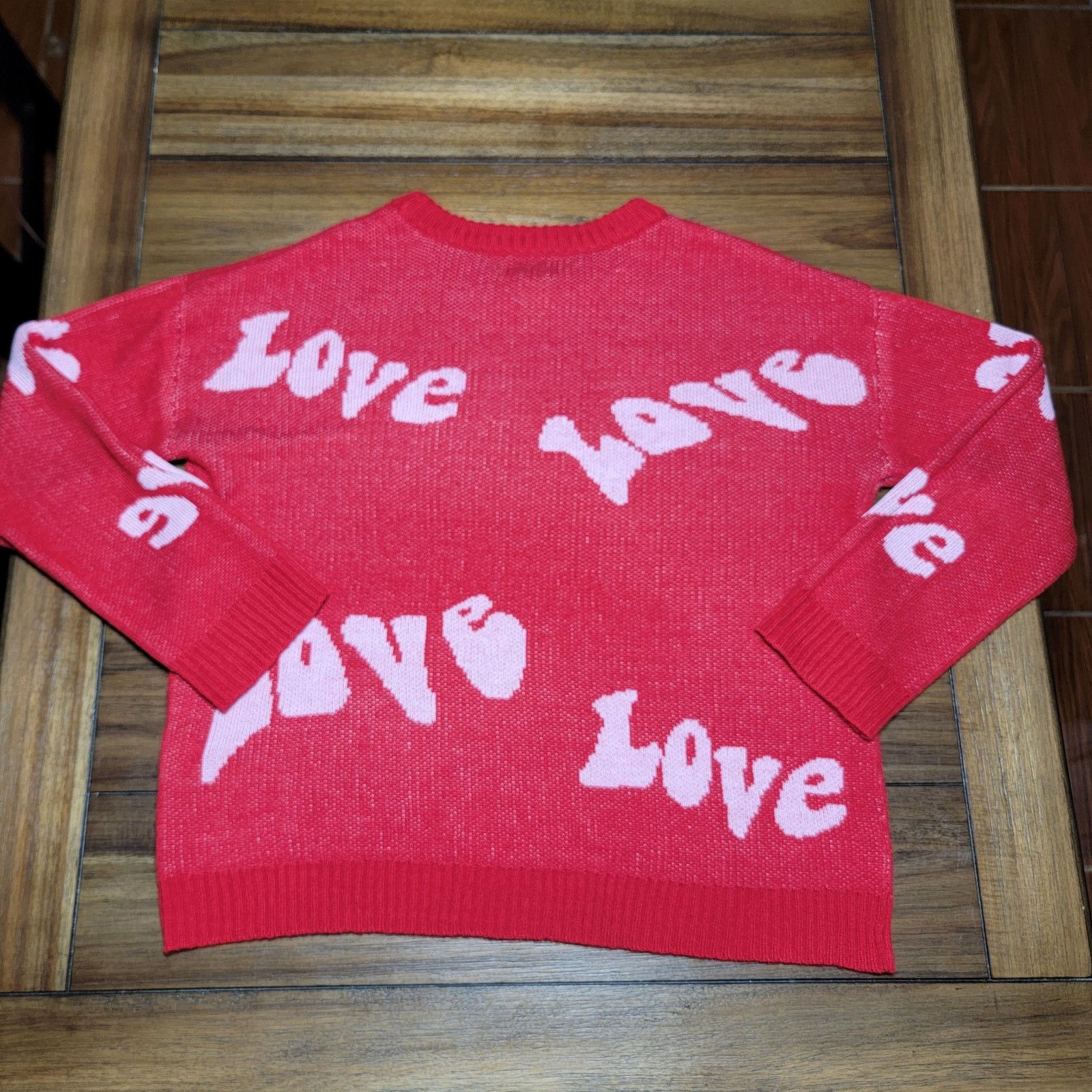 Other Just Polly New York LS Red Knit Sweater "Love" - Size XL Size XL / US 12-14 / IT 48-50 - 2 Thumbnail