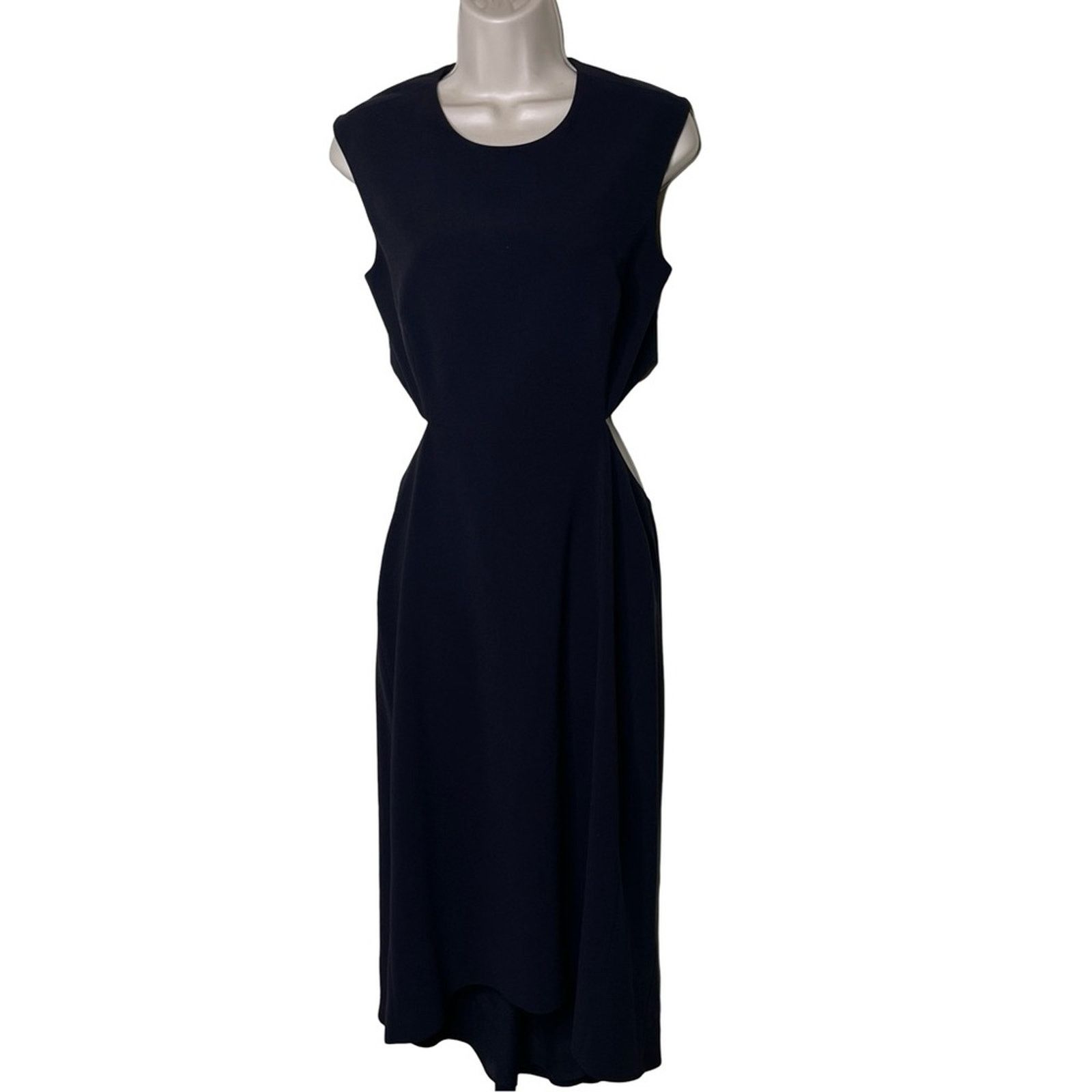 Halston Heritage Halston Heritage SLEEVELESS CUTOUT CREPE DRESS In BLACK sz 2 Size XS / US 0-2 / IT 36-38 - 2 Thumbnail