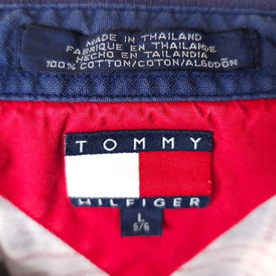 Tommy Hilfiger VINTAGE Tommy Hilfiger Polo Shirt Mens Size Large Blue Red Plaid Streetwear Shirt Size US L / EU 52-54 / 3 - 5 Thumbnail