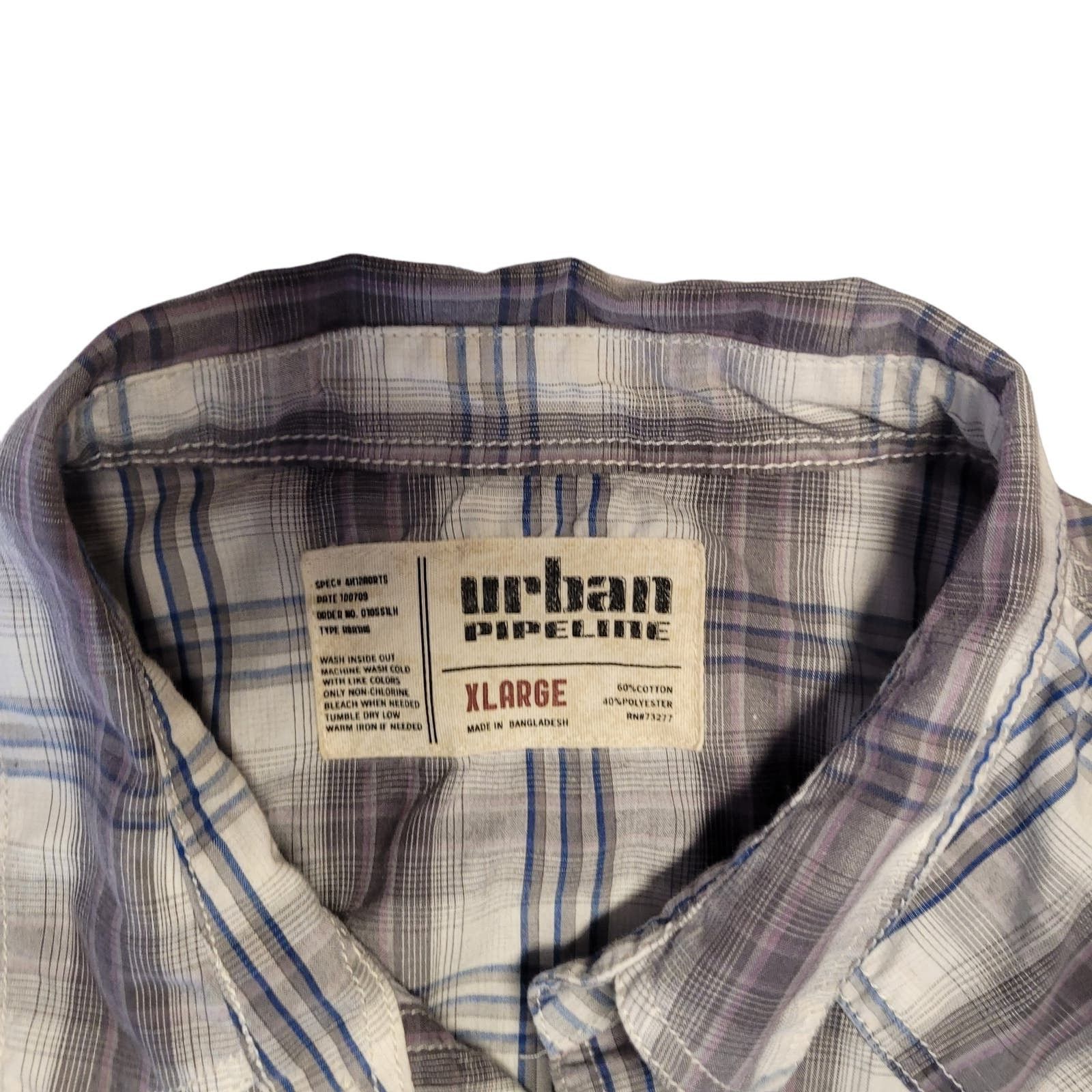 Urban Pipeline Urban Pipeline XL Western Shirt Snap Buttons Plaid Size US XL / EU 56 / 4 - 4 Thumbnail