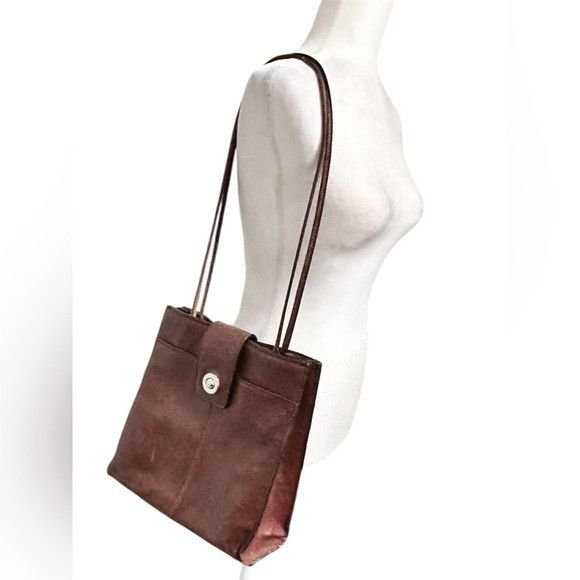 Wilsons Leather Vintage Wilson’s Leather Brown Leather Shoulder Bag Size ONE SIZE - 1 Thumbnail