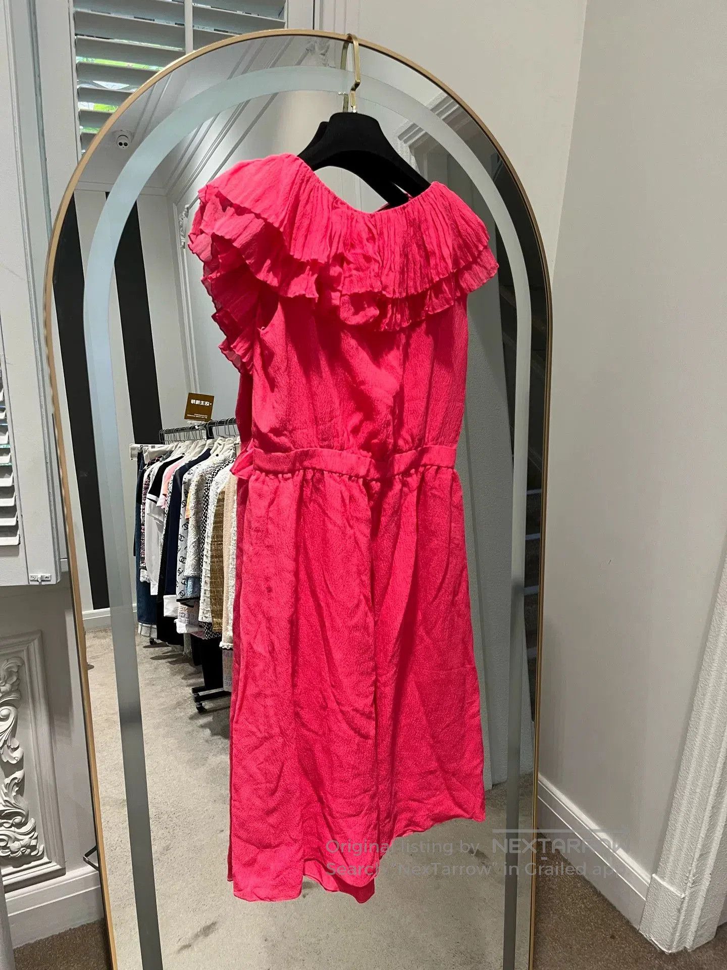 Chanel Chanel 2021 Pink Ruffle Dress FR38. Size US M / EU 48-50 / 2 - 2 Thumbnail