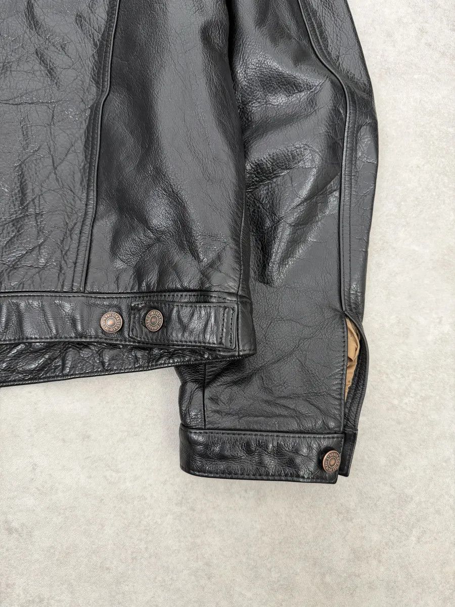 Levi's Levis Black Leather Bomber Trucker Jacket Size US M / EU 48-50 / 2 - 9 Thumbnail