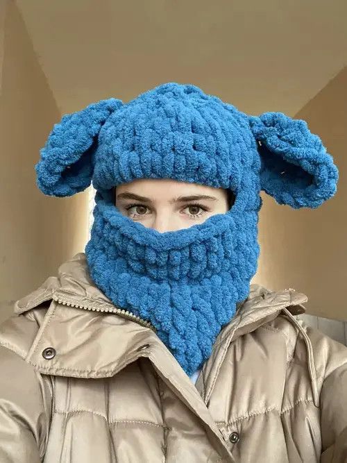 Aran Isles Knitwear Handmade Knitted Balaclava Teddy Bear style Size ONE SIZE - 2 Thumbnail