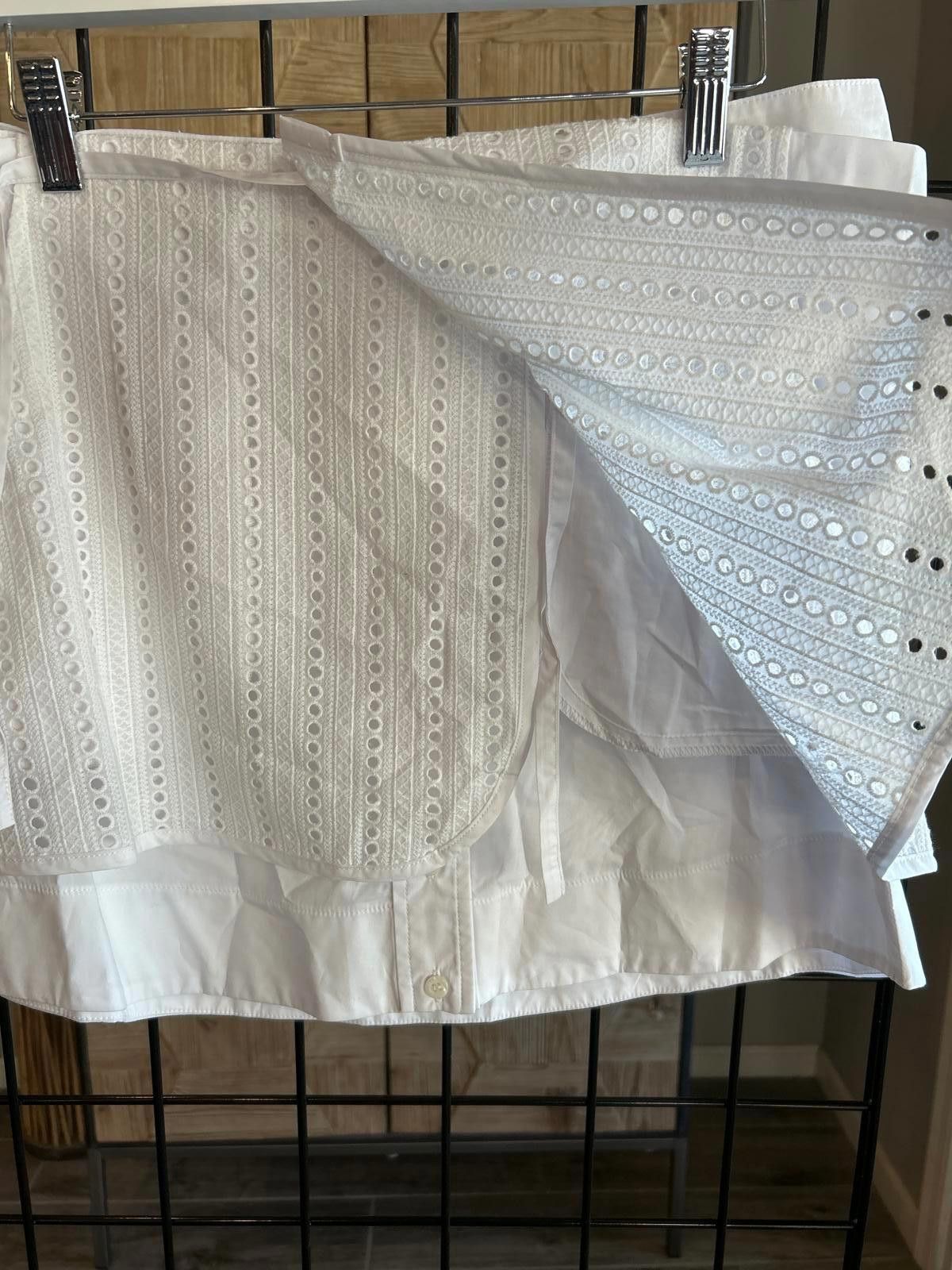 THAKOON NWT Thakoon Womens Skirt Sz 6 White Eyelet Combo Fairycore Size 28" / US 6 / IT 42 - 2 Thumbnail