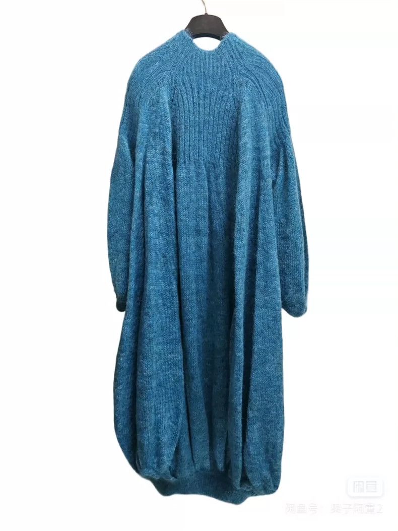 Loewe LOEWE Peacock blue horsehair dress Size S / US 4 / IT 40 - 4 Thumbnail