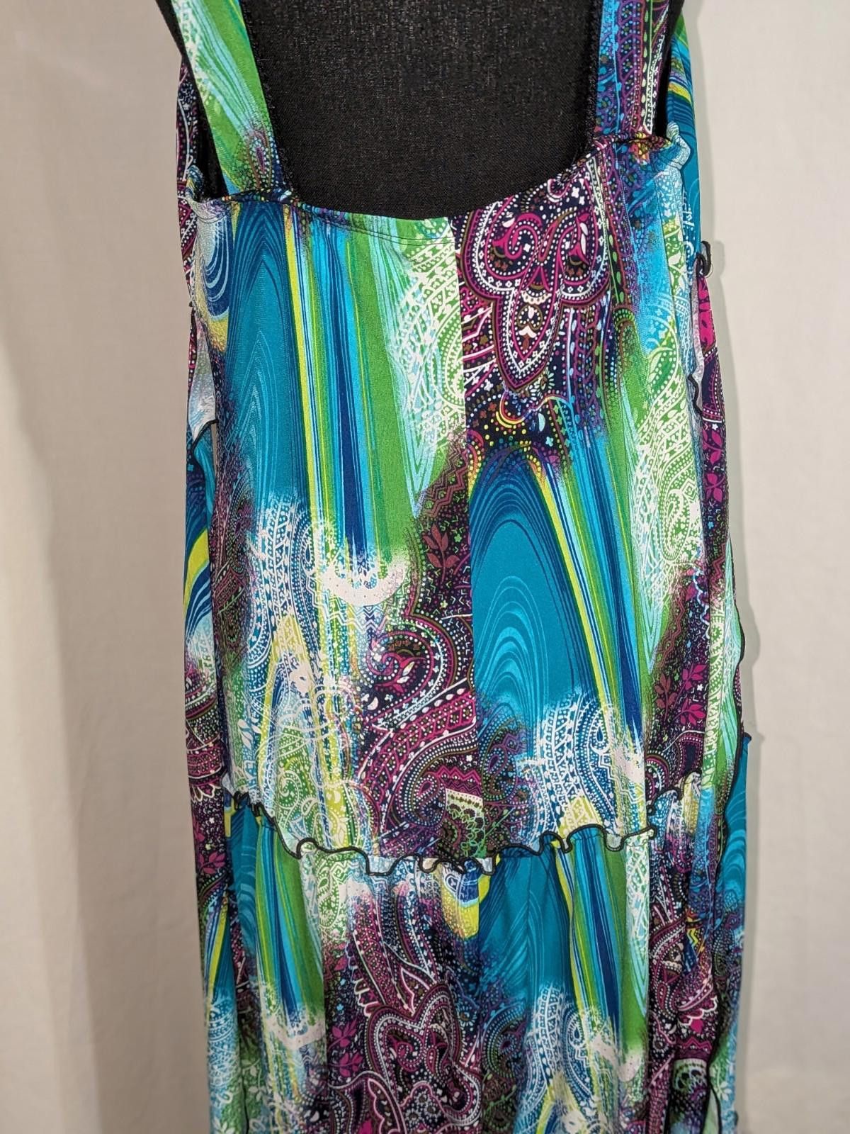 Designer Roz & Ali Paisley Fairycore Festival Maxi Dress Sz Petite 14 Size XL / US 12-14 / IT 48-50 - 6 Thumbnail