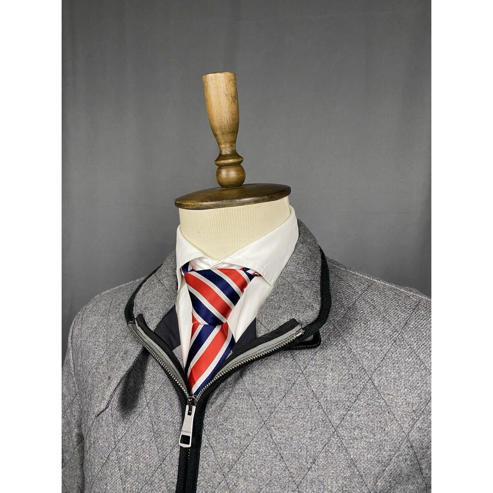 Burberry Burberry Nova Check Lining Men's Gray Quilted Jacket Size L Size US L / EU 52-54 / 3 - 5 Thumbnail