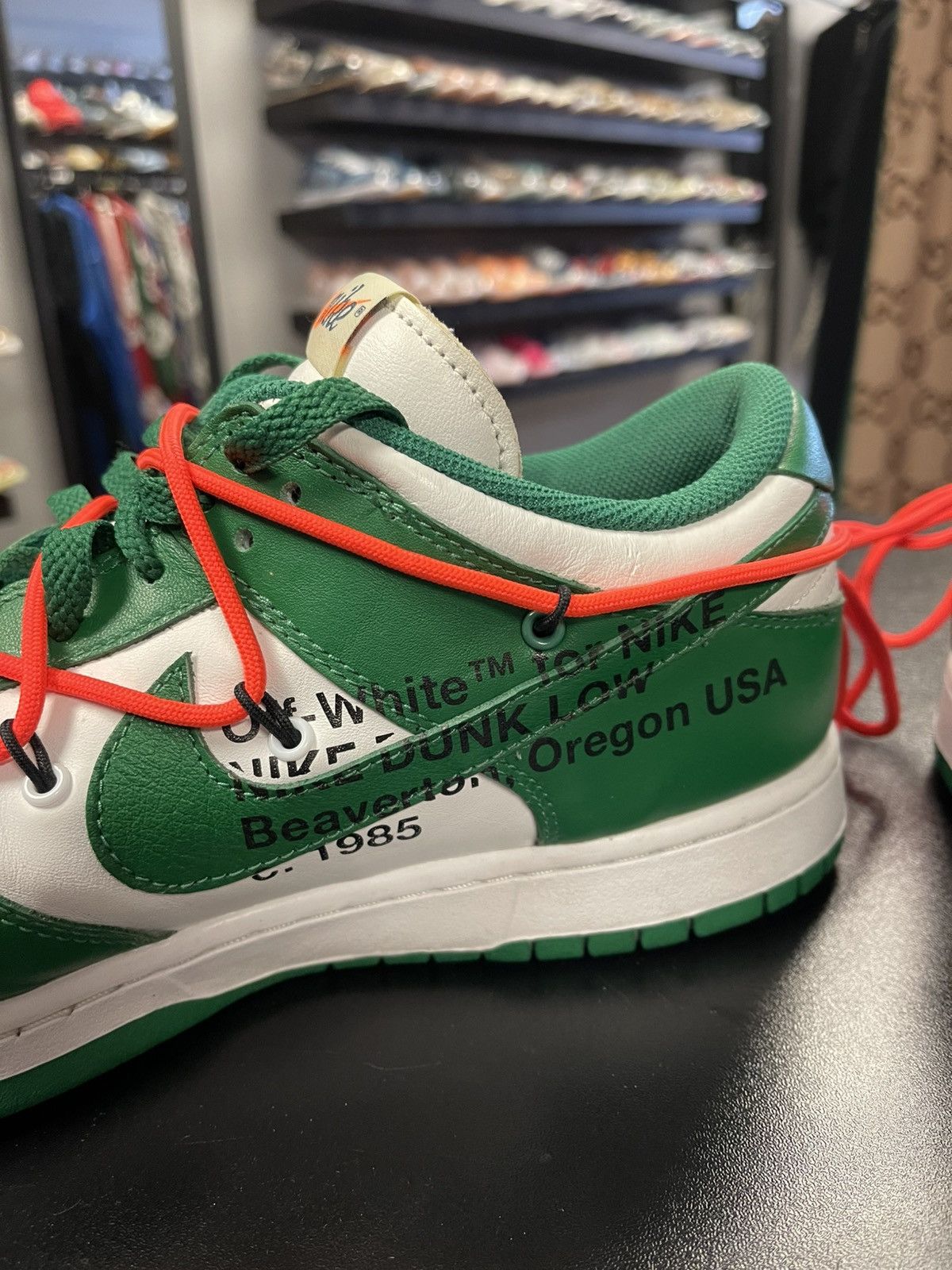 Off-White Size 12 - Off White x Nike Dunk Low Pine Green CT0856-100 Size US 12 / EU 45 - 7 Thumbnail