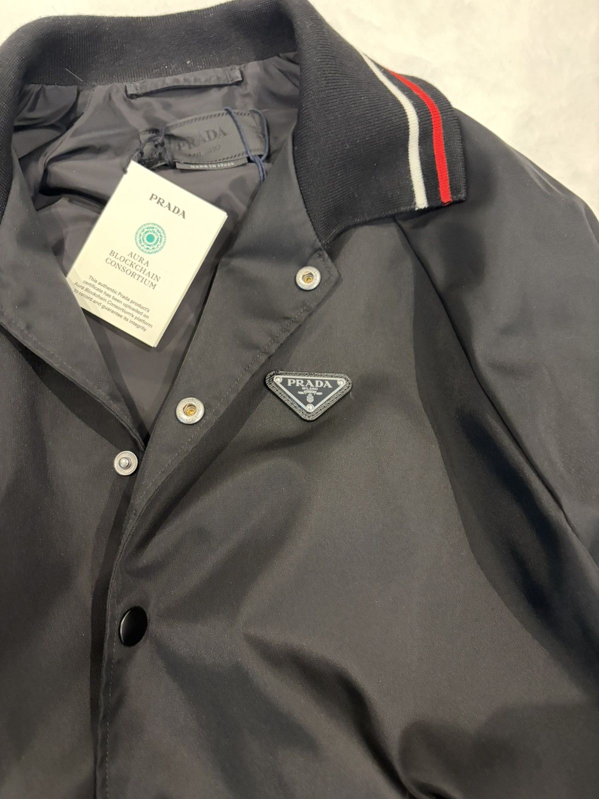 Prada Prada Re-Nylon Varsity Jacket Size US M / EU 48-50 / 2 - 2 Thumbnail