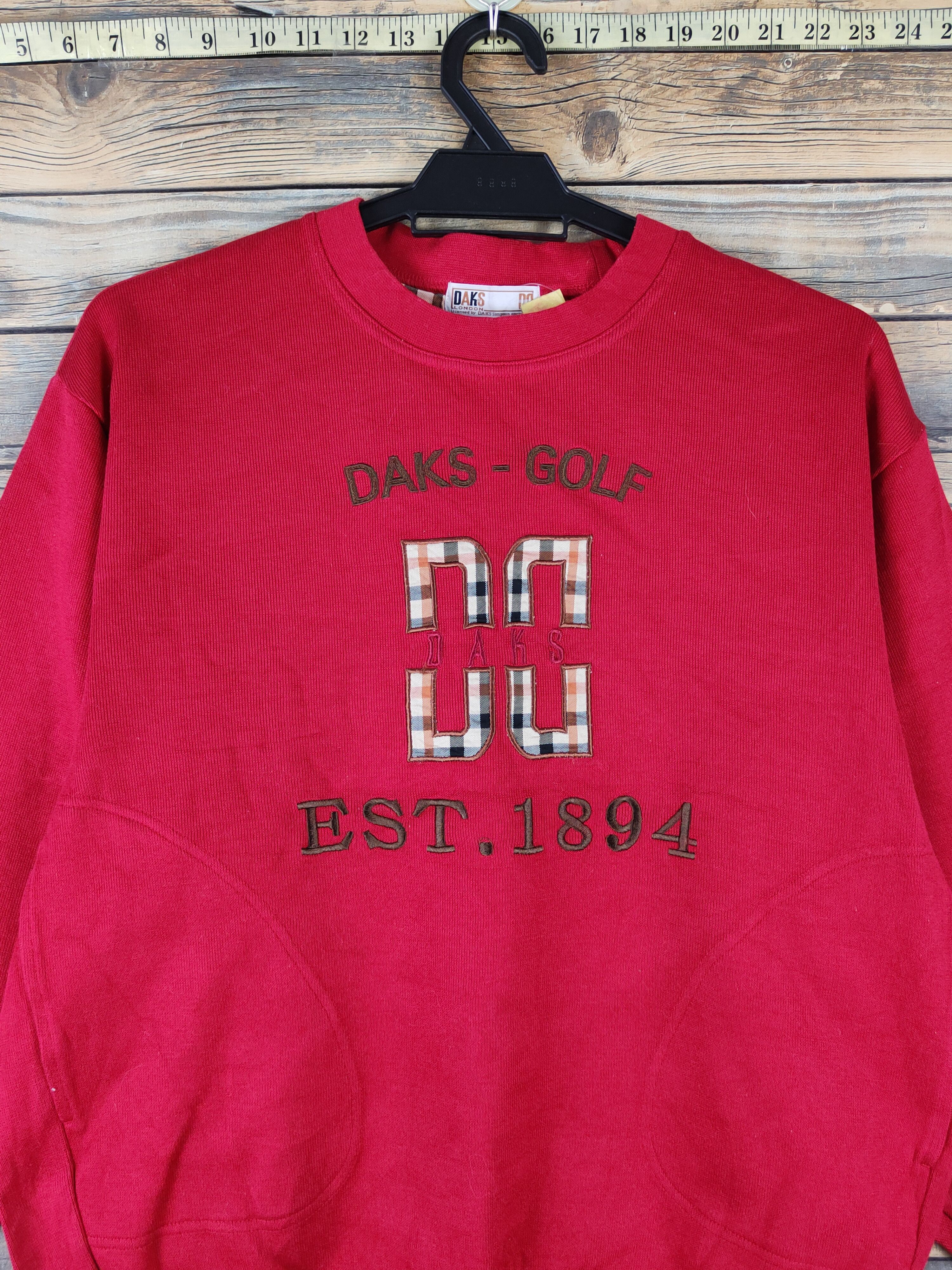 Japanese Brand × Vintage DL Daks Golf Red Sweatshirts #444 Size US M / EU 48-50 / 2 - 2 Thumbnail