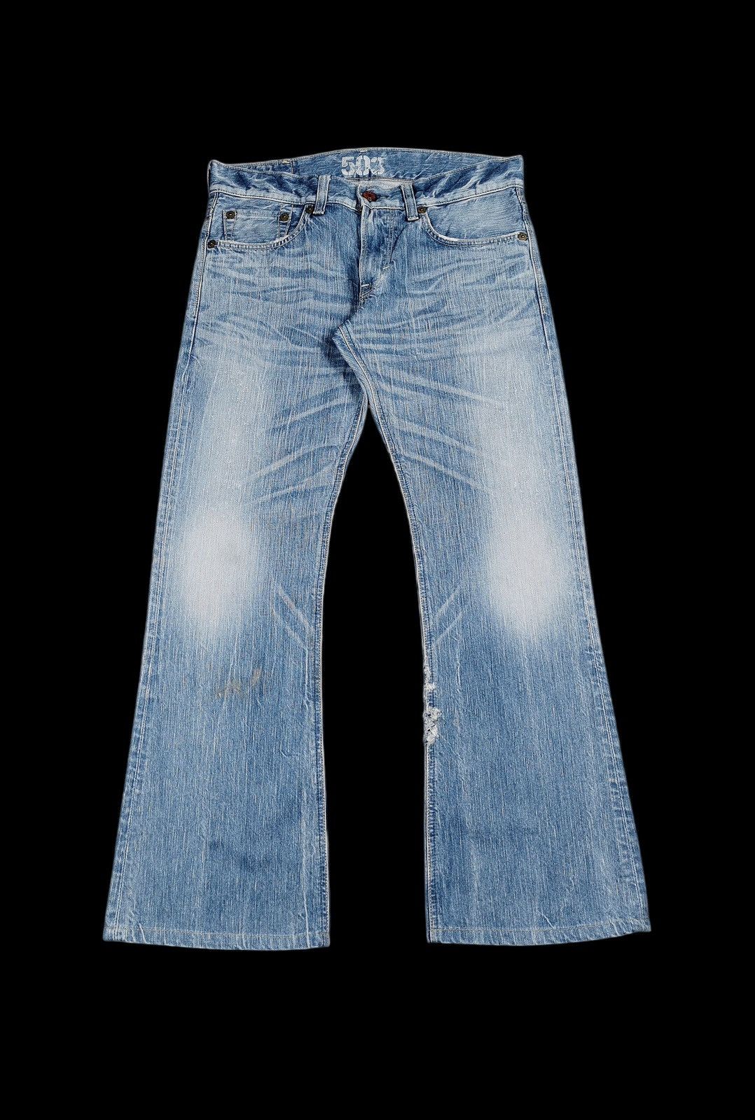 Edwin Flare Jeans Edwin 503 Blue Trip Size US 33 - 1 Thumbnail