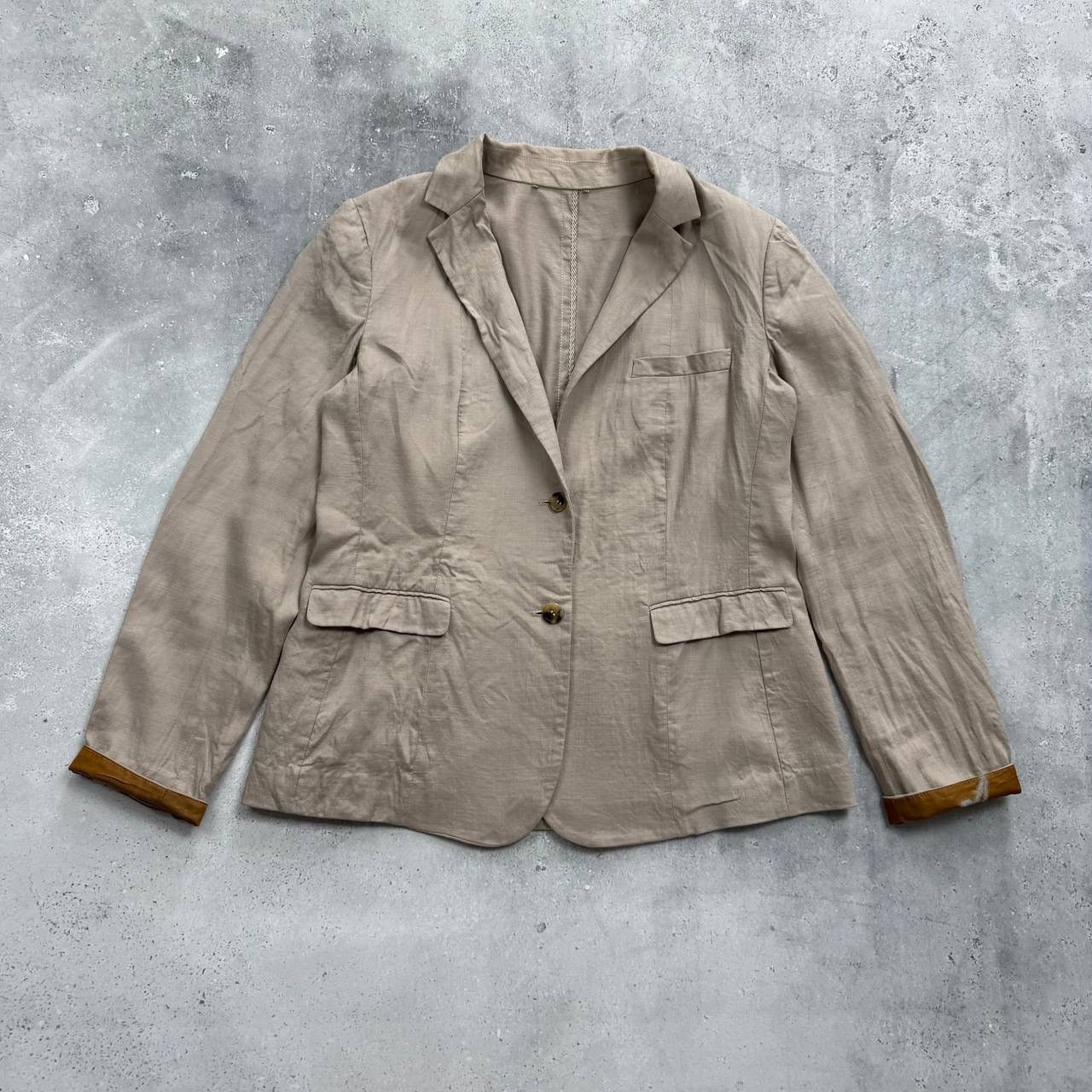 Etro ETRO Milano Two Button Linen Blazer Women’s Beige Size IT 46 Size L / US 10 / IT 46 - 1 Thumbnail