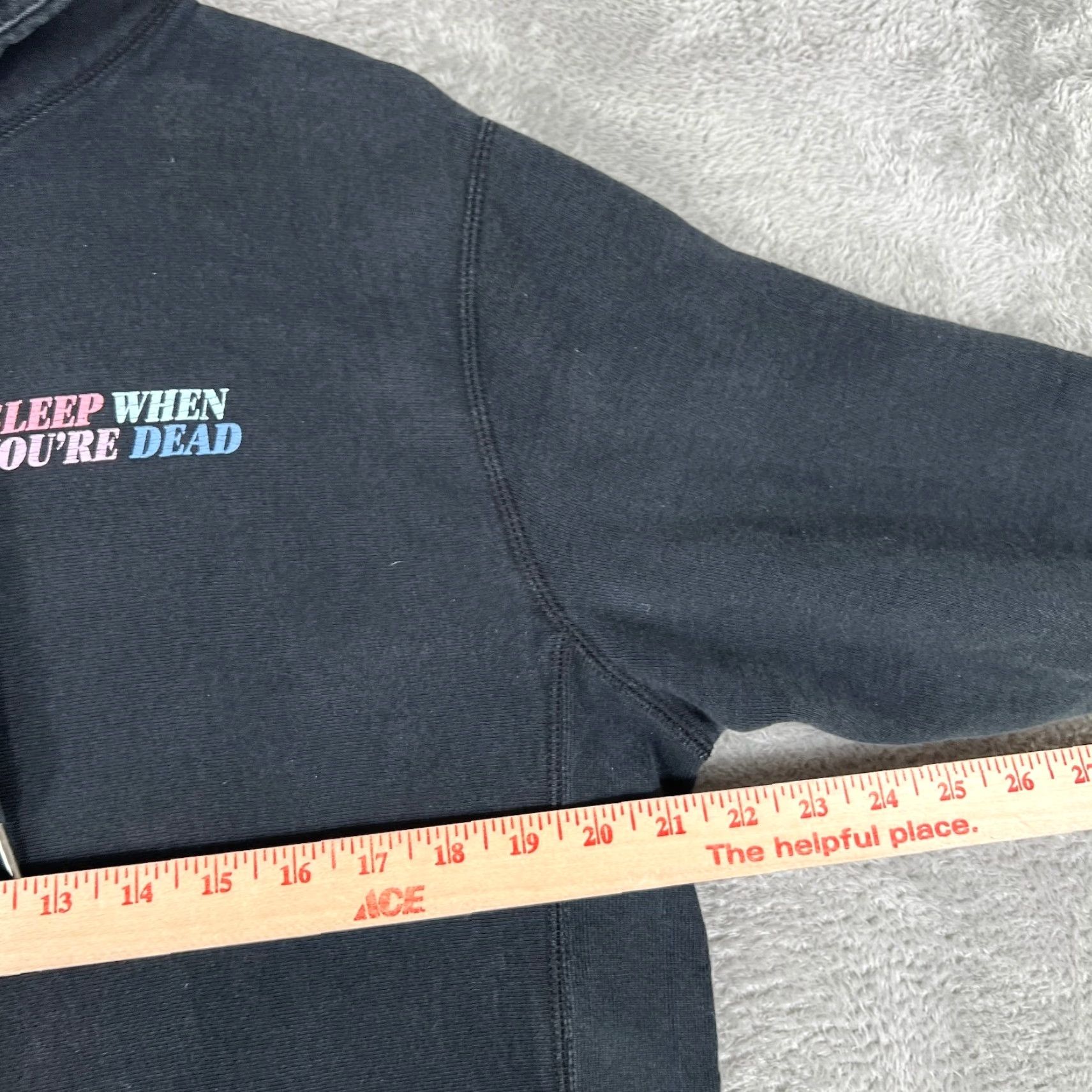 Vintage Barstool Sports Hoodie Mens M Black Sleep When Youre Dead Graphic Pullover Hoodie Pullover Black Mens M Graphic Print Hooded Pockets Barstool Sports Size US M / EU 48-50 / 2 - 7 Thumbnail