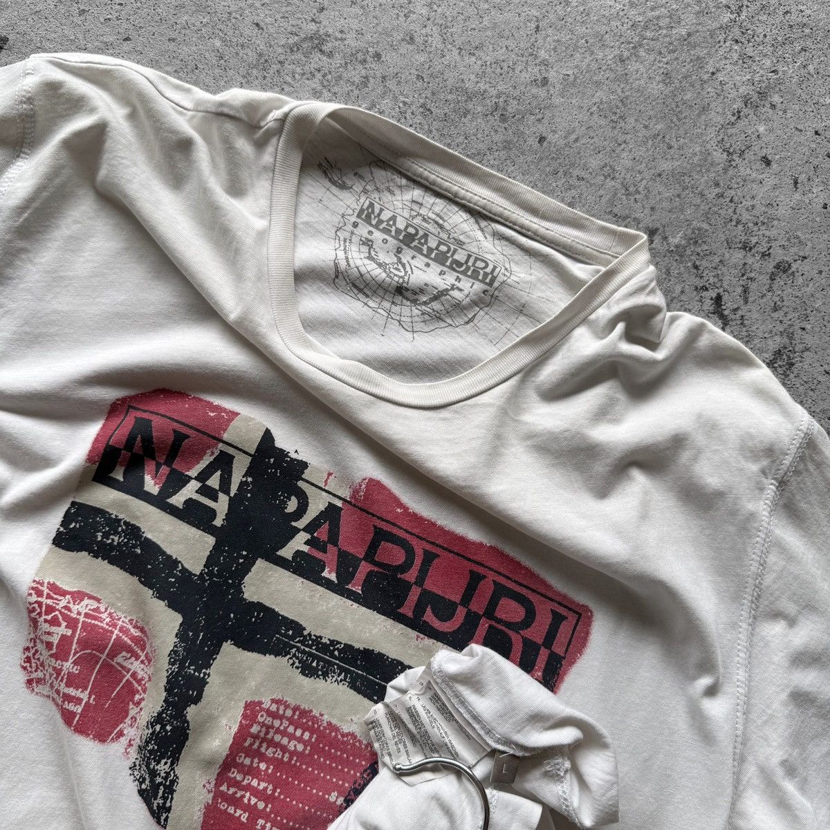 Napapijri Napapijri White Short Sleeve Crew T-Shirt Big Center Print Size US L / EU 52-54 / 3 - 3 Thumbnail