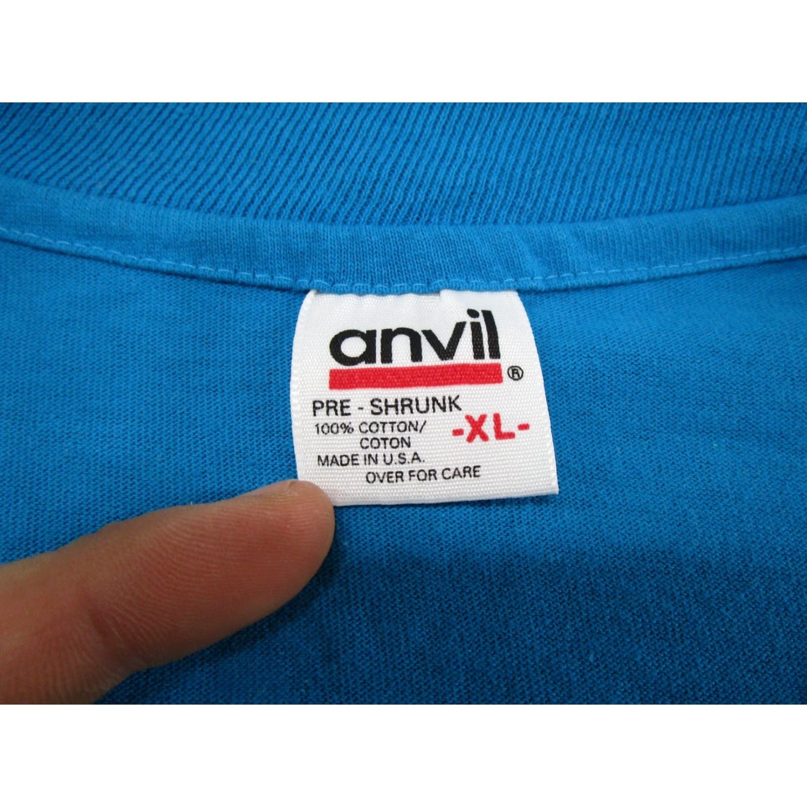 Anvil VTG 90s Anvil Shirt Illusions Strip Club Double-Sided T-Shirt Cocoa Beach XL Blue Men Size US XL / EU 56 / 4 - 3 Thumbnail