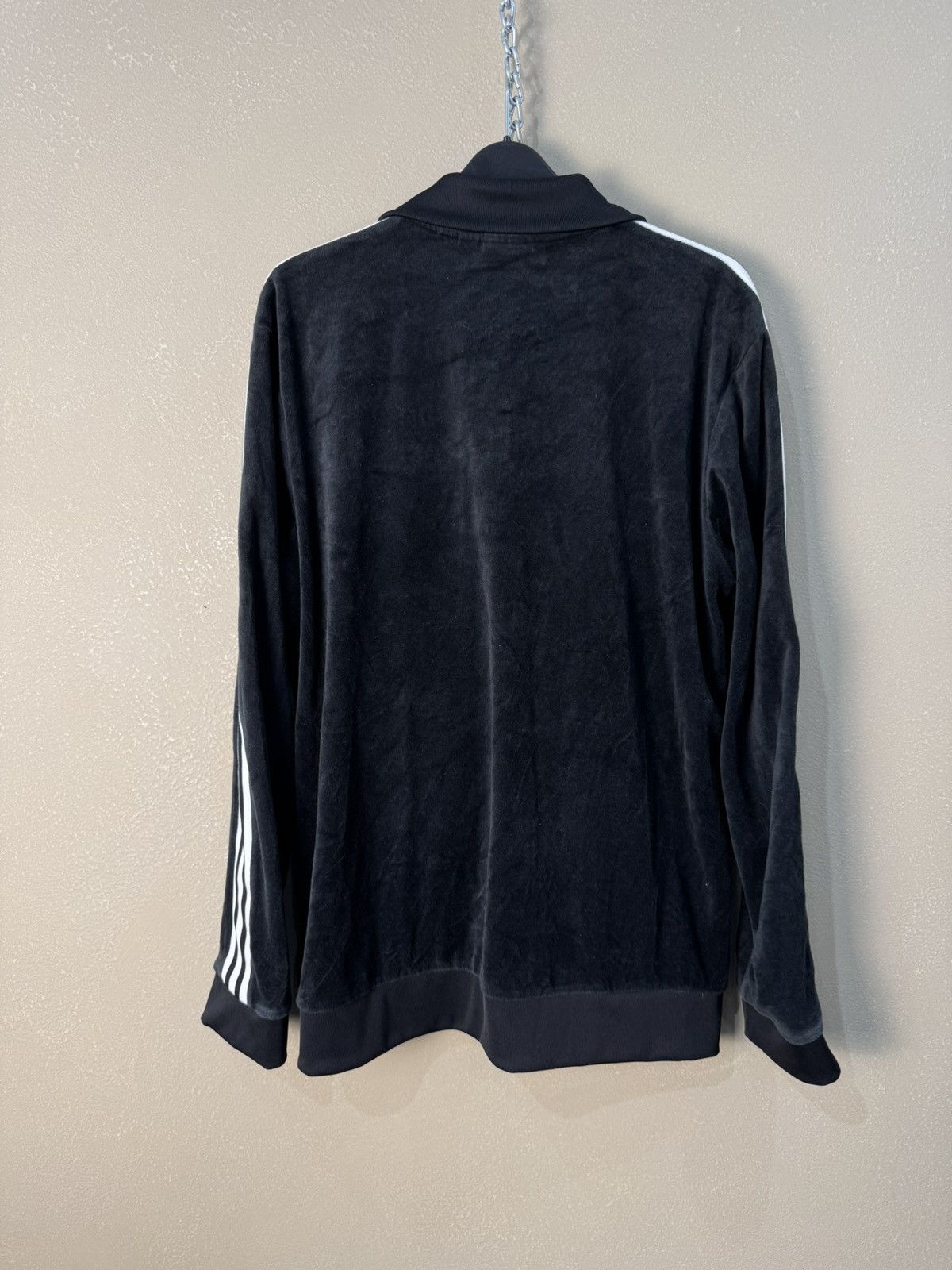 Adidas Adidas Velvet Sweatshirt Track jacket Size M Black Zip Size US M / EU 48-50 / 2 - 2 Thumbnail