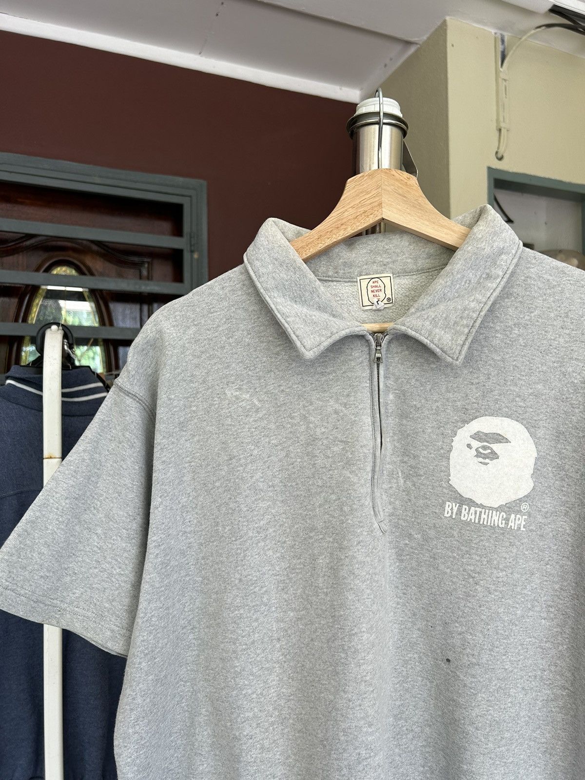 Bape By Bathing Ape Half Zip S/S Sweatshirt Size US L / EU 52-54 / 3 - 1 Thumbnail