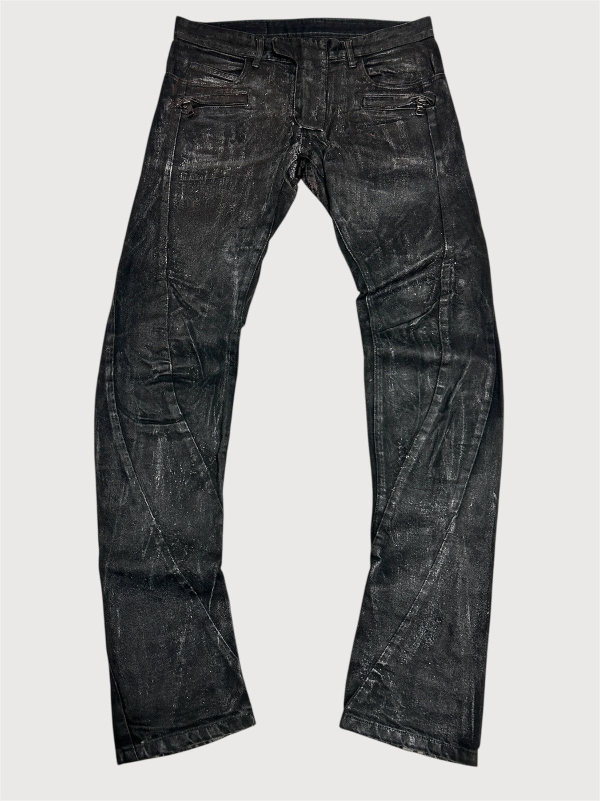 Balmain SS2014 Banana Cut Waxed Denim Size US 32 / EU 48 - 1 Thumbnail