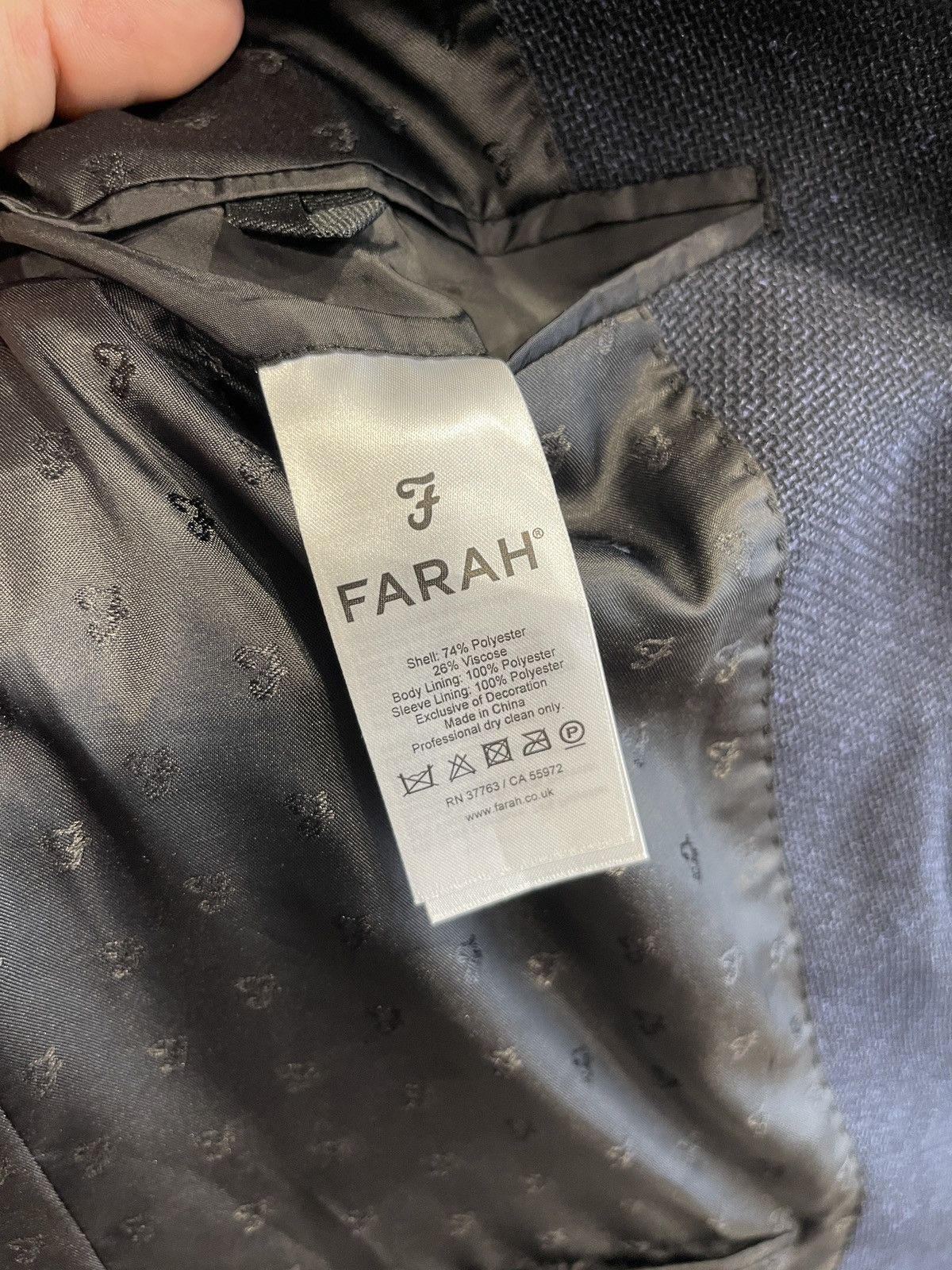 Farah Farah men’s blazer classic jacket sport coat 42R Size 42R - 8 Thumbnail