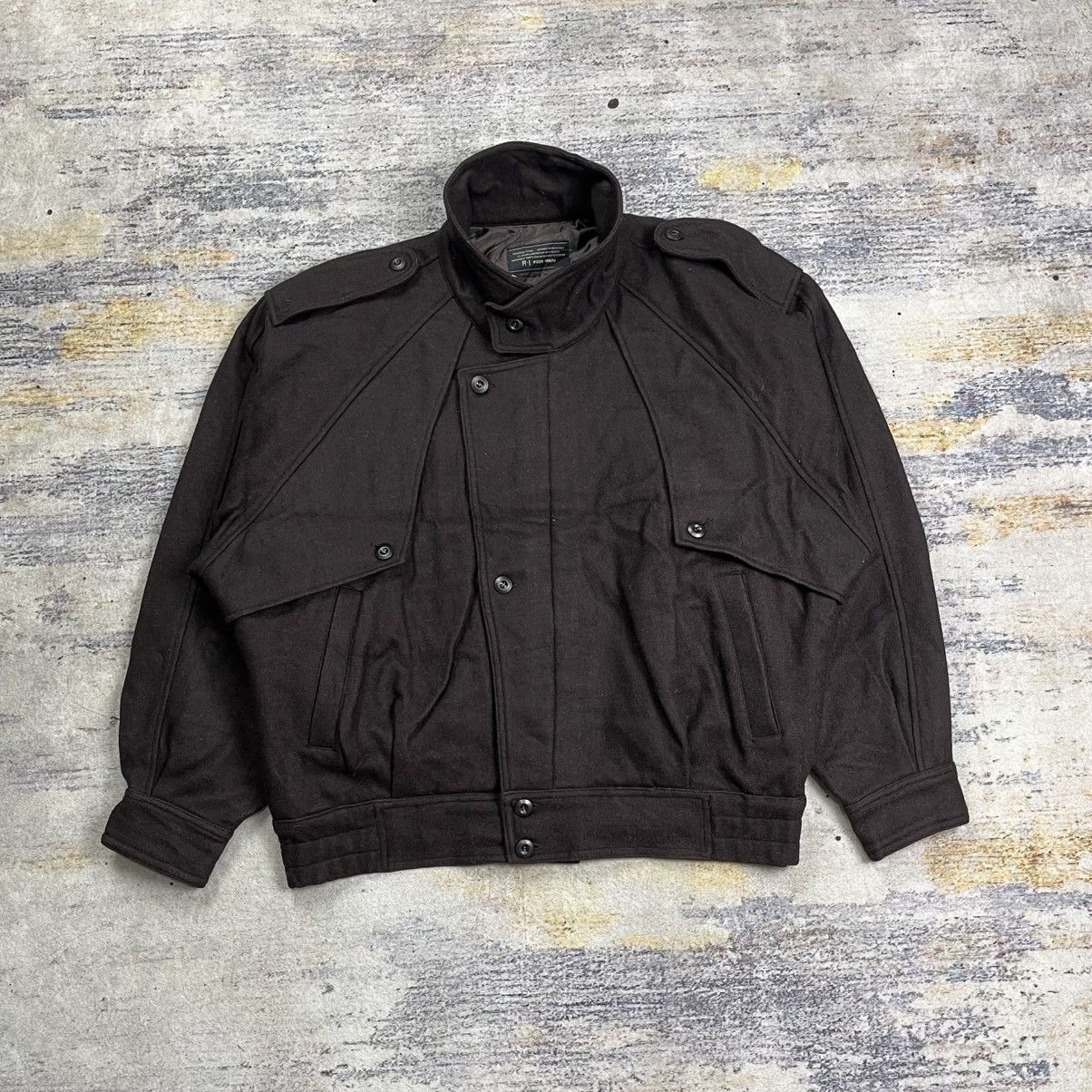 Issey Miyake Vintage 80s / 90s R-I for men wool bomber jacket Size US L / EU 52-54 / 3 - 2 Thumbnail