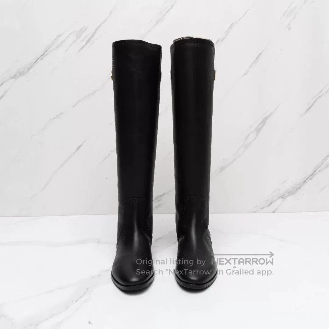 Dolce & Gabbana Dolce&Gabbana Women's Metal Logo Knee-High Boots. Size US 6 / IT 36 - 3 Thumbnail