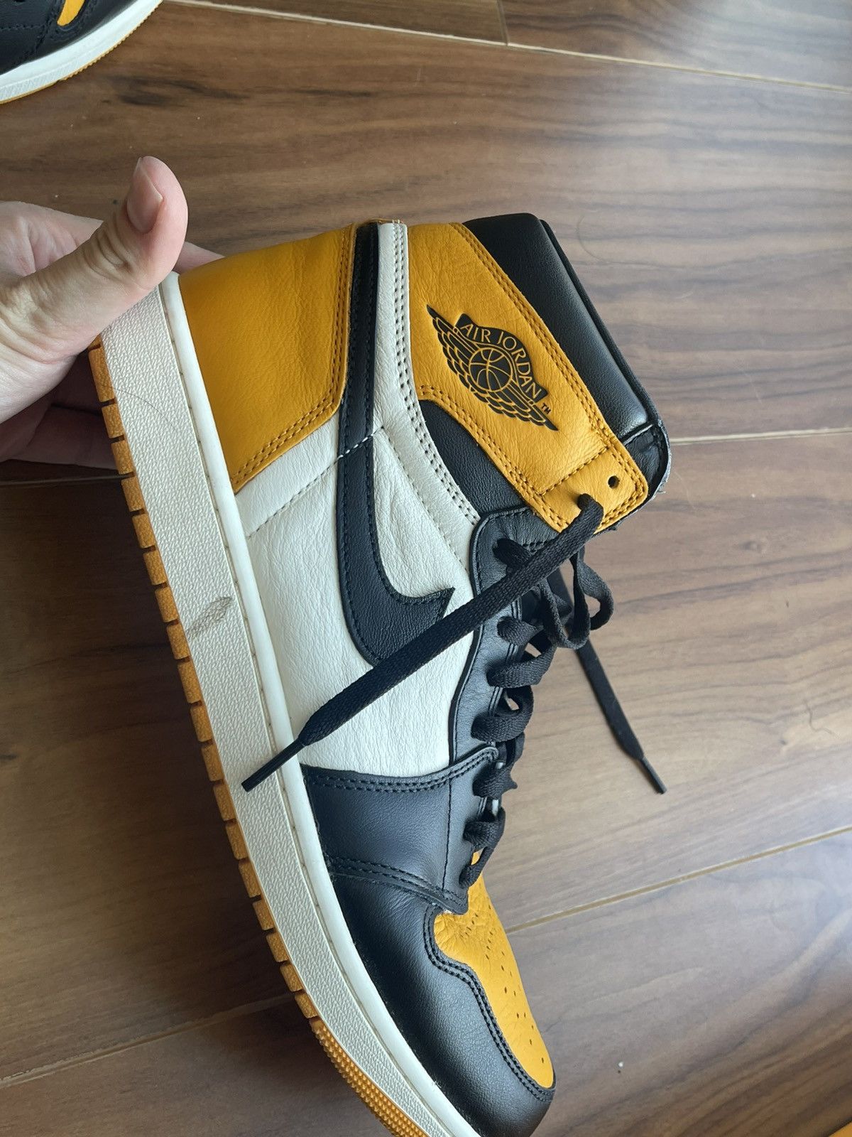 Jordan Brand Jordan 1 Hi OG Taxi Toe Size US 12 Very New Size US 12 / EU 45 - 6 Thumbnail