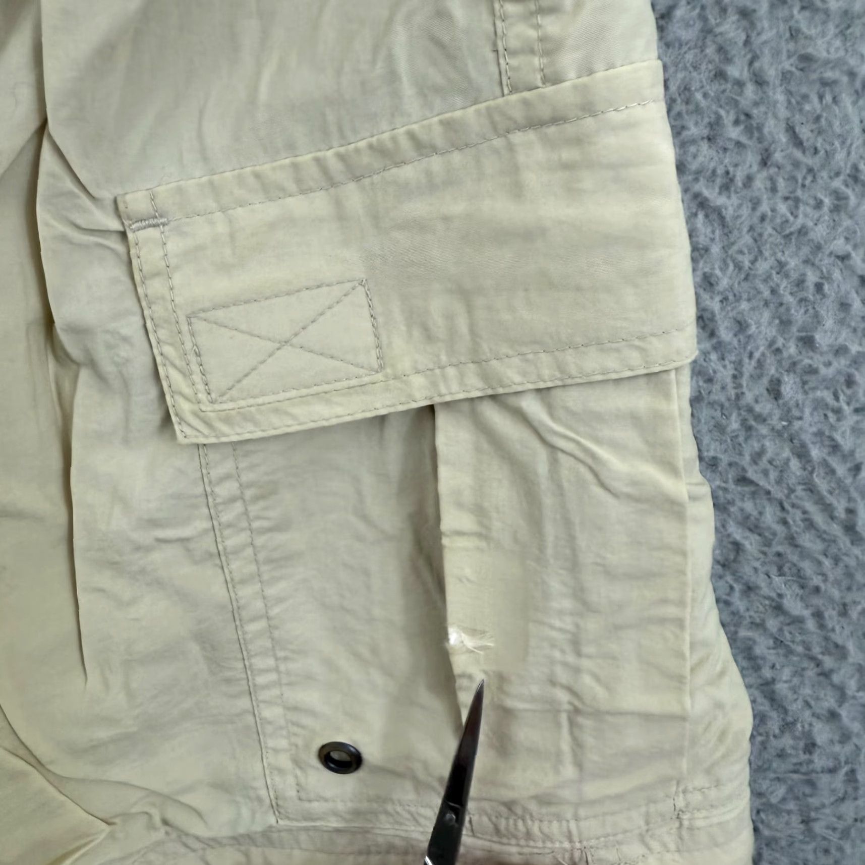 Vintage REI Cargo Pants Womens Medium Convertible Zip Off Hiking Outdoor Pockets Beige Nylon Spandex Regular Size 32" / US 10 / IT 46 - 4 Thumbnail