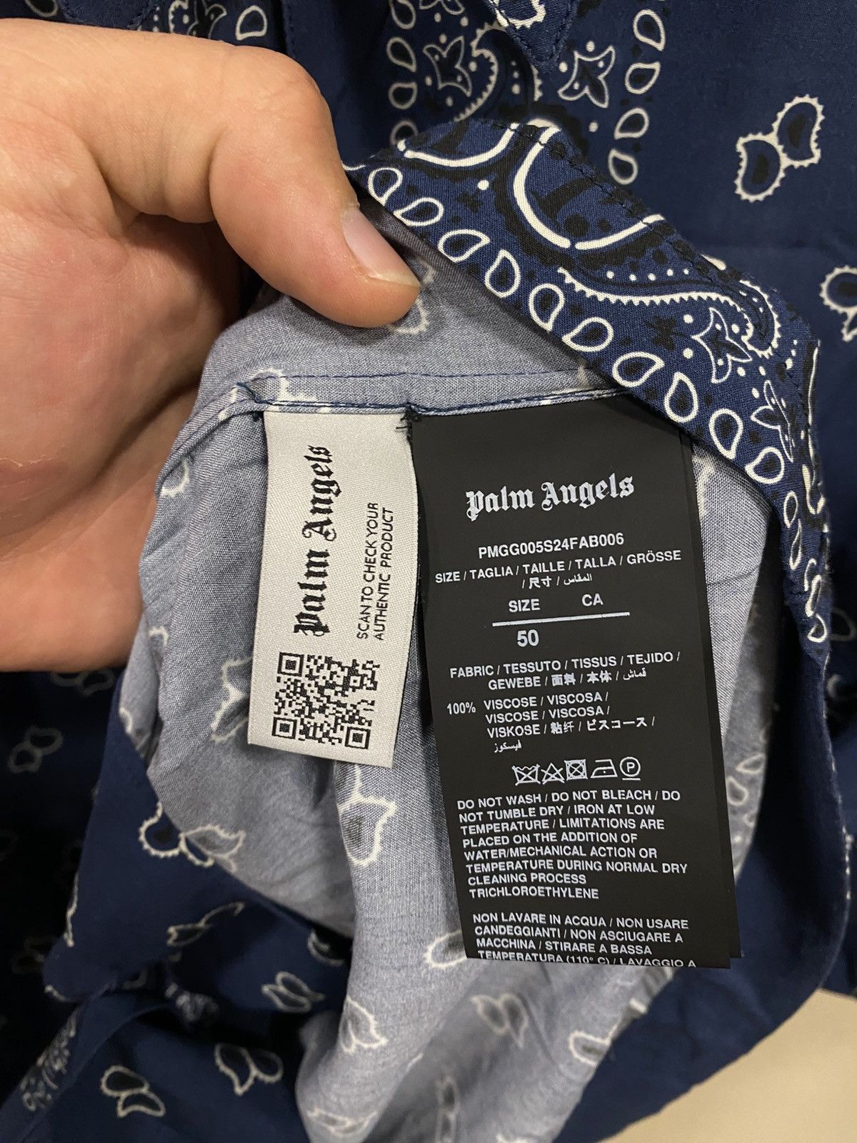 Palm Angels Palm Angeles Overprinted Short Sleeve Shirt Size US M / EU 48-50 / 2 - 9 Thumbnail