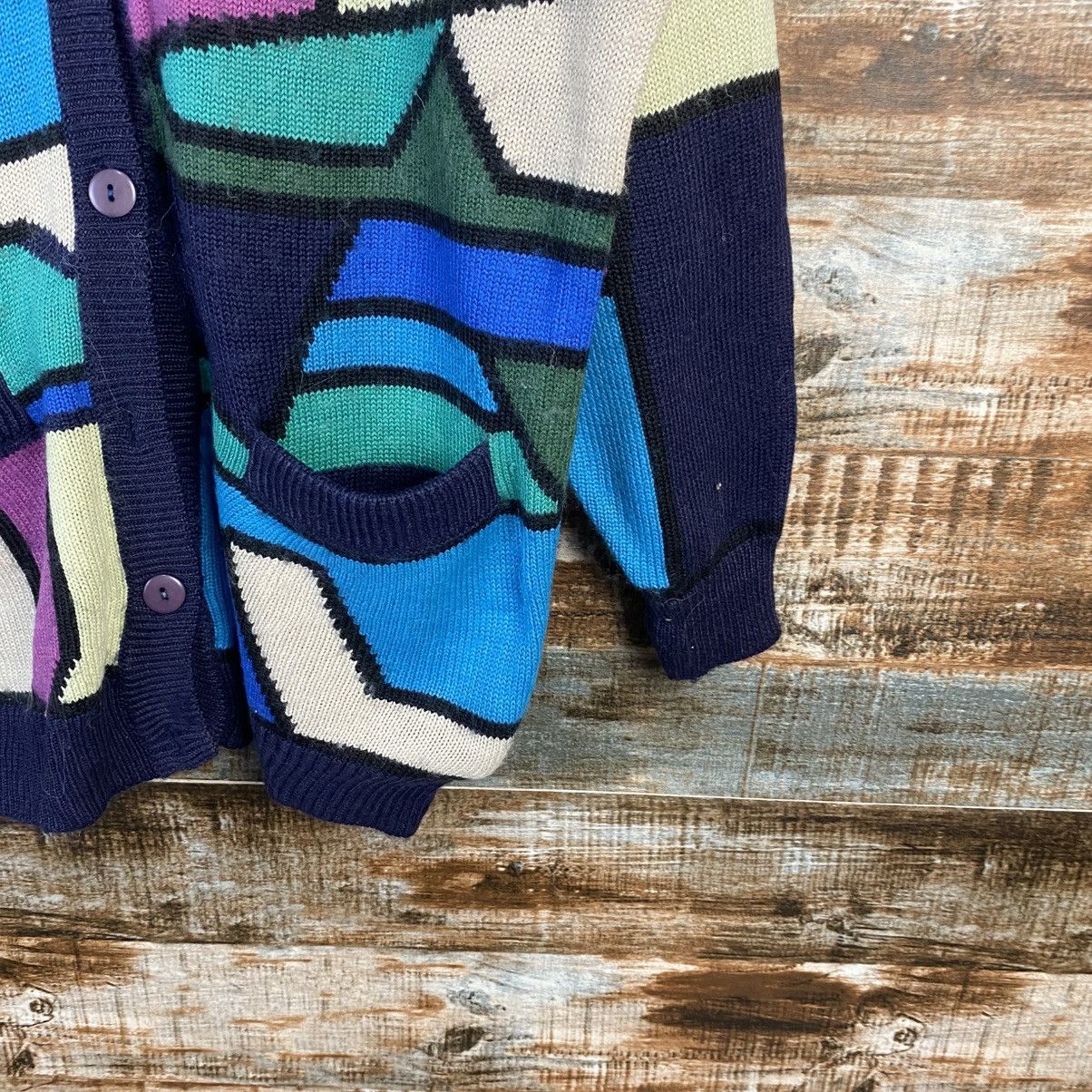 Vintage DL Anhan Blue Cardigan Knitwear #C1144 Size M / US 6-8 / IT 42-44 - 8 Thumbnail