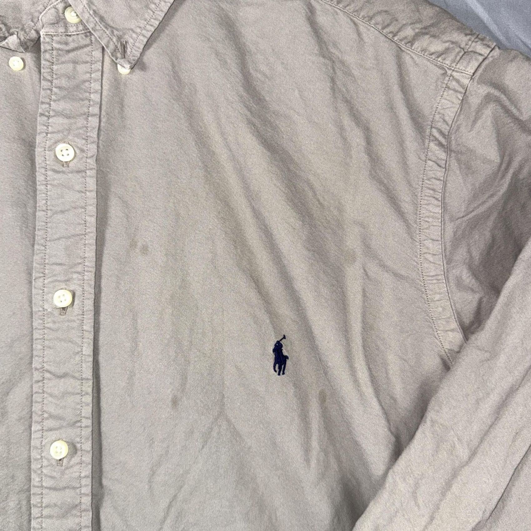 Ralph Lauren VINTAGE Ralph Lauren Shirt Mens 2XLT Beige Button-Front Long Sleeve Casual Size US XXL / EU 58 / 5 - 7 Thumbnail