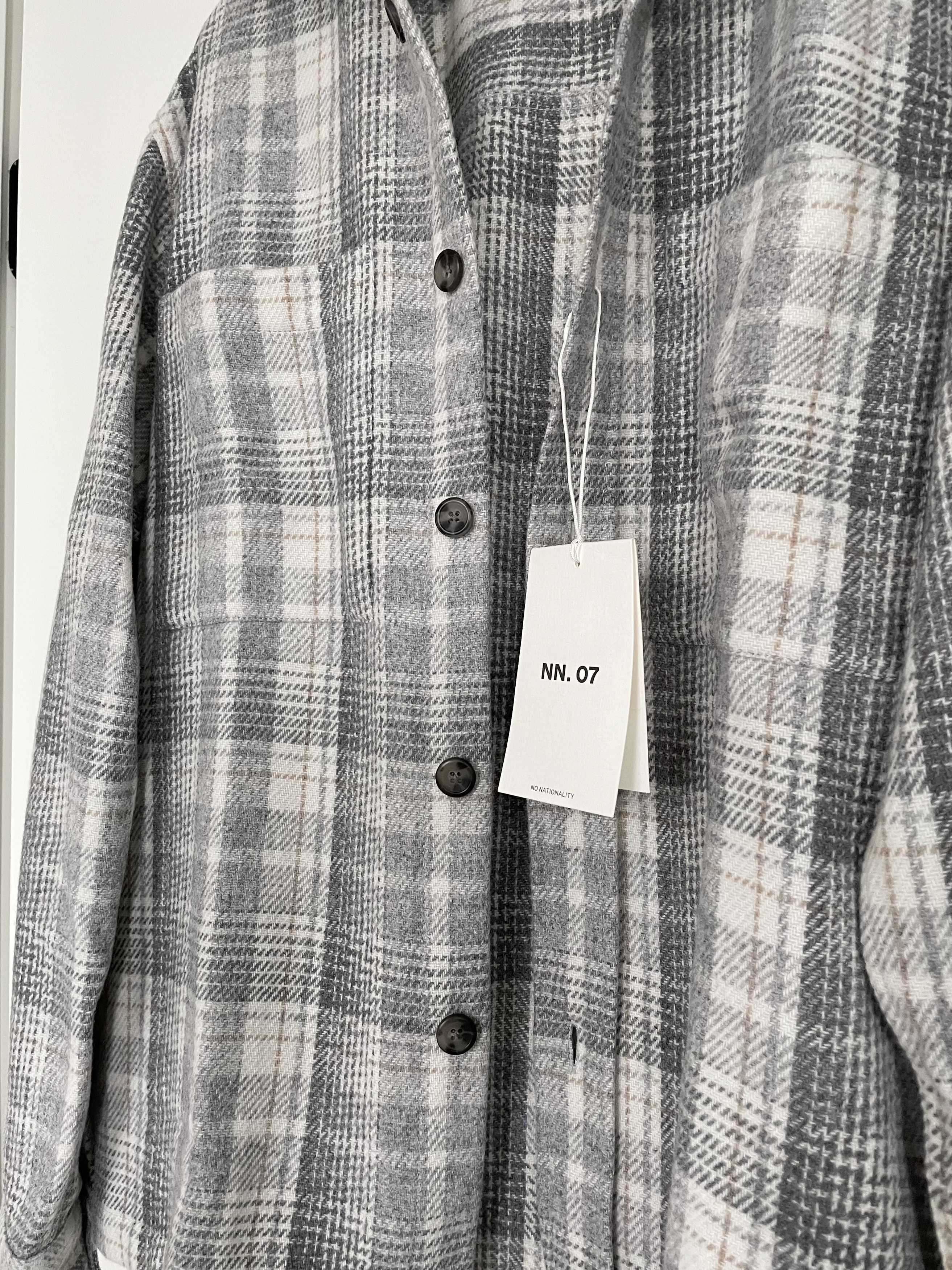 NN07 No Nationality NN07 Frode Wool Blend Flannel Overshirt Sz M Size US M / EU 48-50 / 2 - 5 Thumbnail