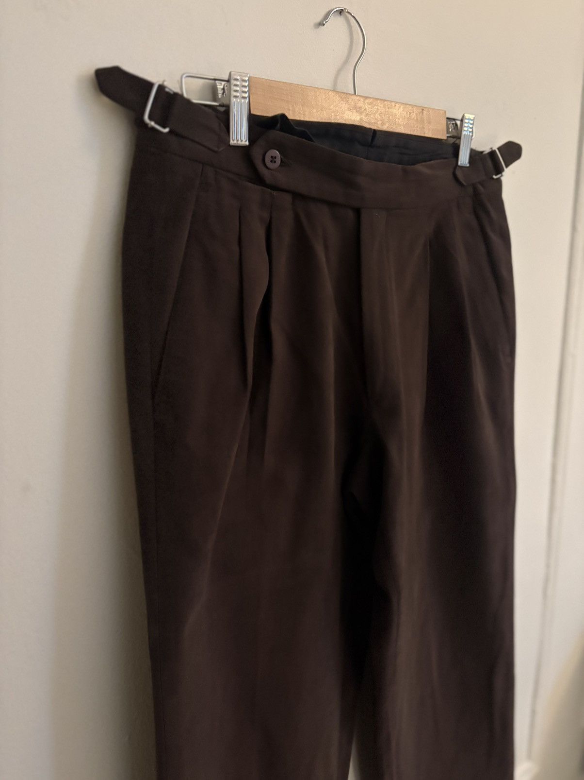 Stoffa Stoffa Double Pleat Trouser in Peached Cotton Size US 31 - 5 Thumbnail
