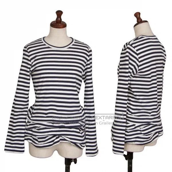 Comme des Garcons Comme Des Garcons Navy Retro Striped Top Size S / US 4 / IT 40 - 1 Thumbnail