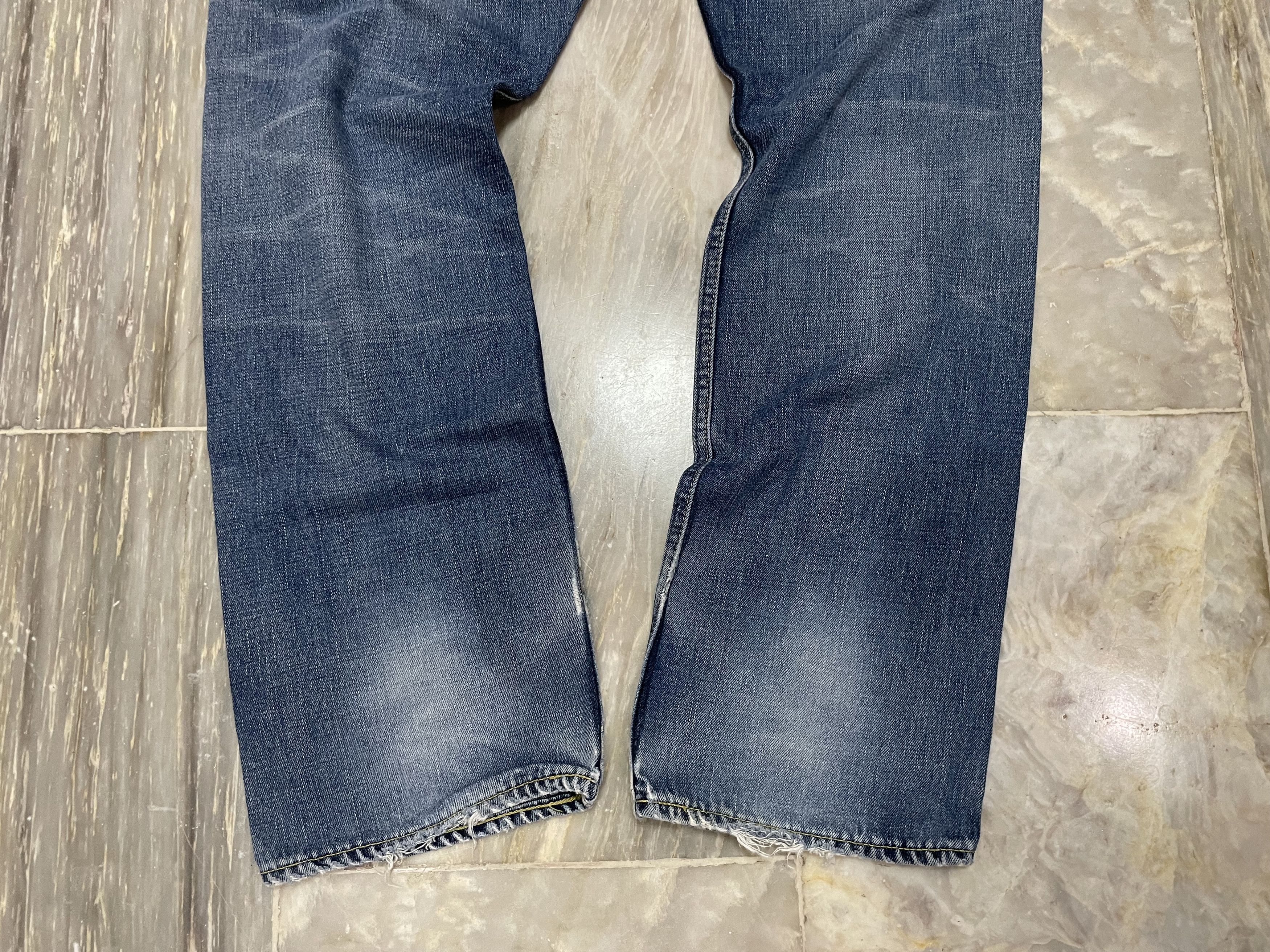 Bape OG Bape Spellout Flame Arch Logo - Distressed Jeans Size US 34 / EU 50 - 4 Thumbnail