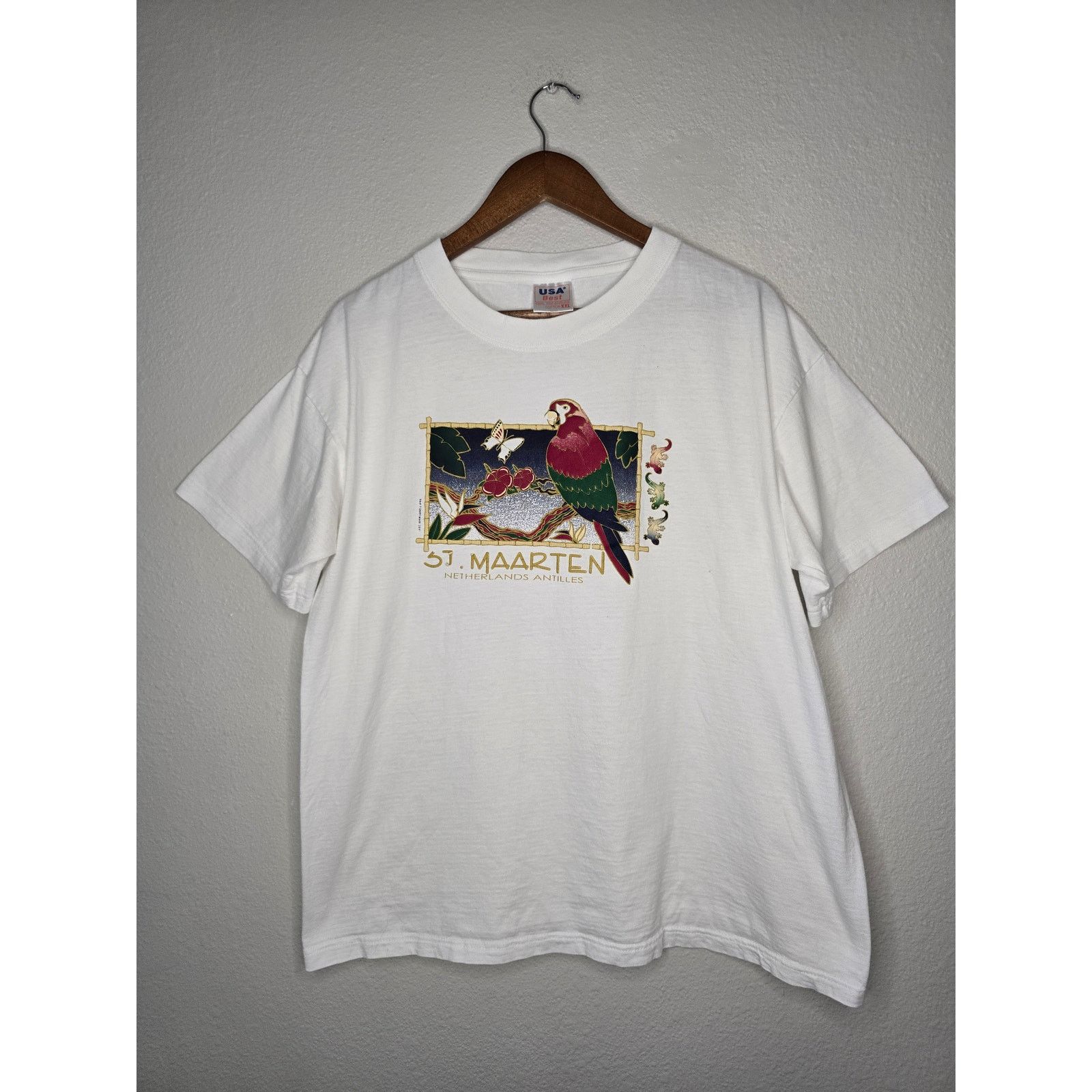 Vintage Vintage ST. Maarten Shirt Netherland Antilles 2XL White Tee Size US XXL / EU 58 / 5 - 1 Thumbnail